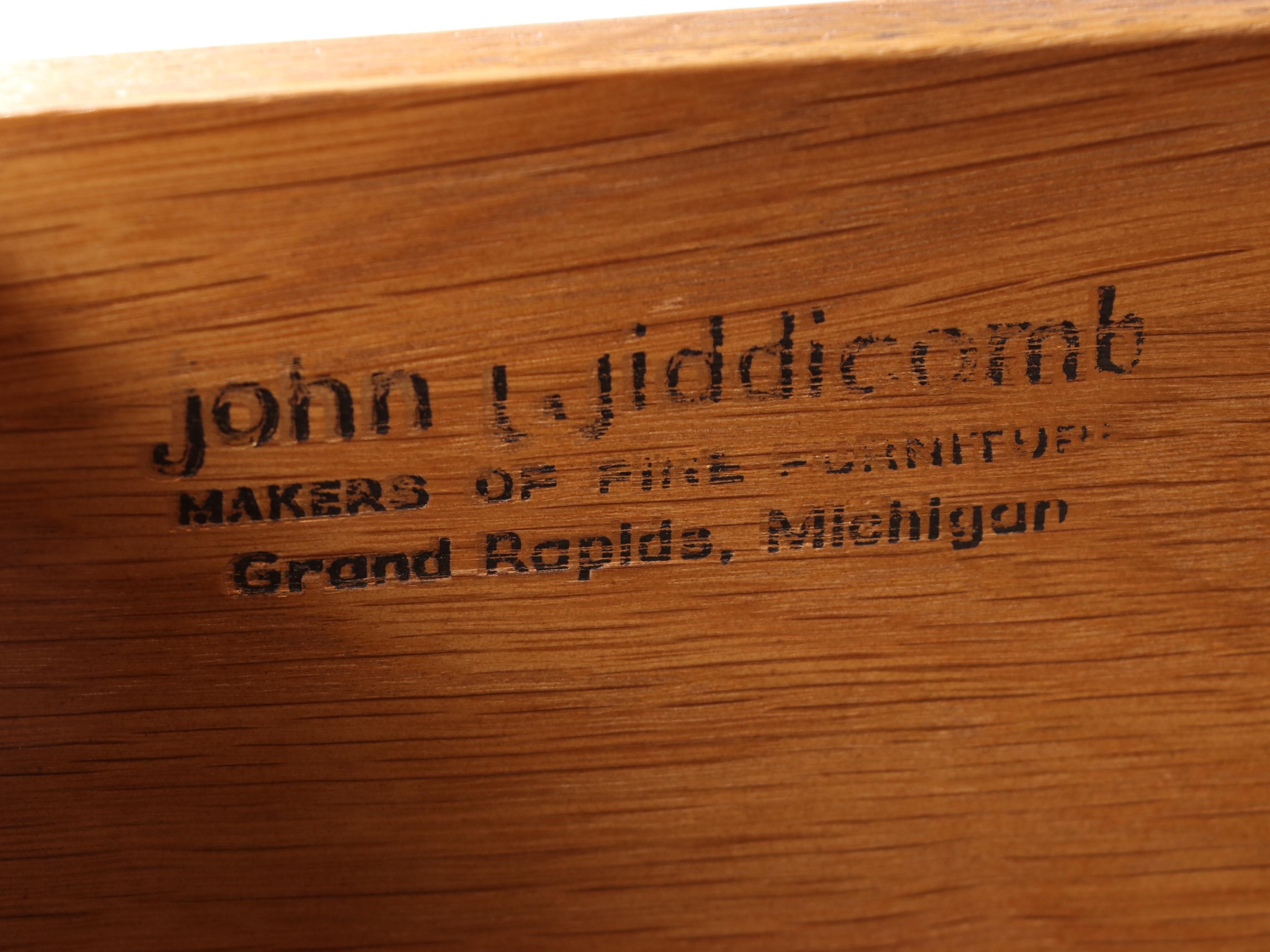 John Widdicomb Olive Ash Burl and Oak Armoire