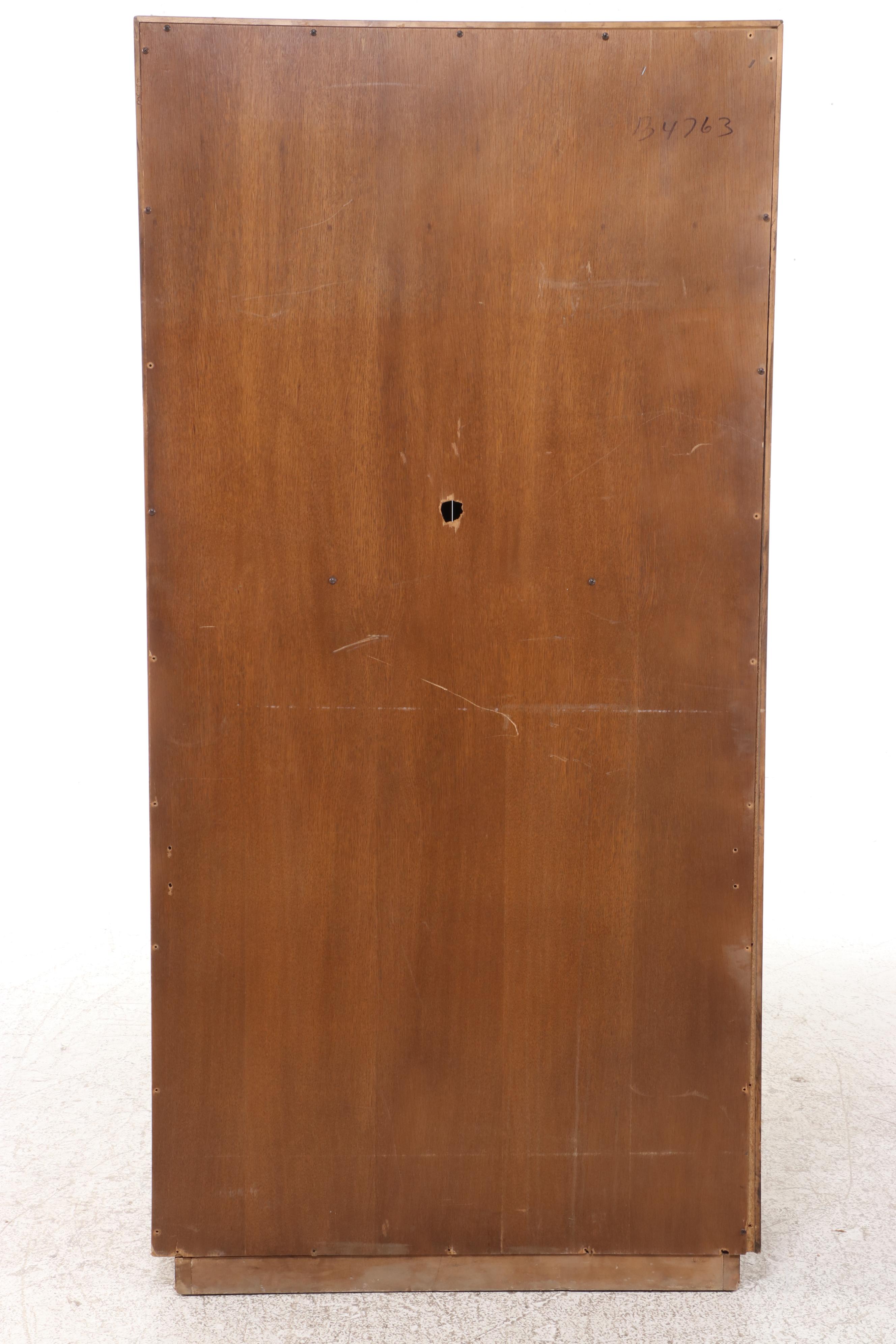 John Widdicomb Olive Ash Burl and Oak Armoire