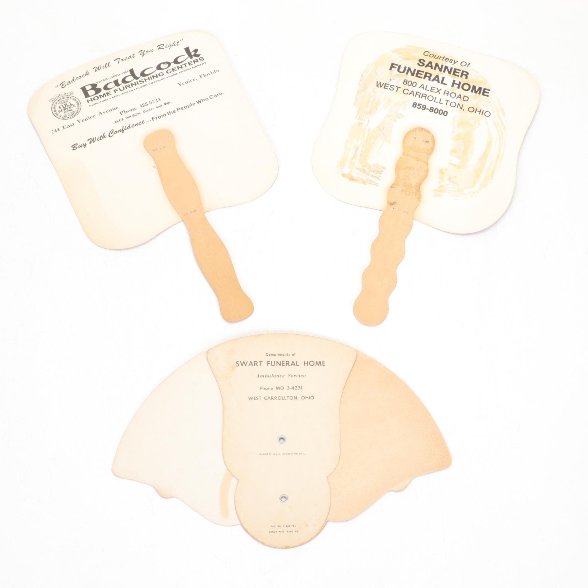 Cardboard Church Hand Fans with Other Hand Fans