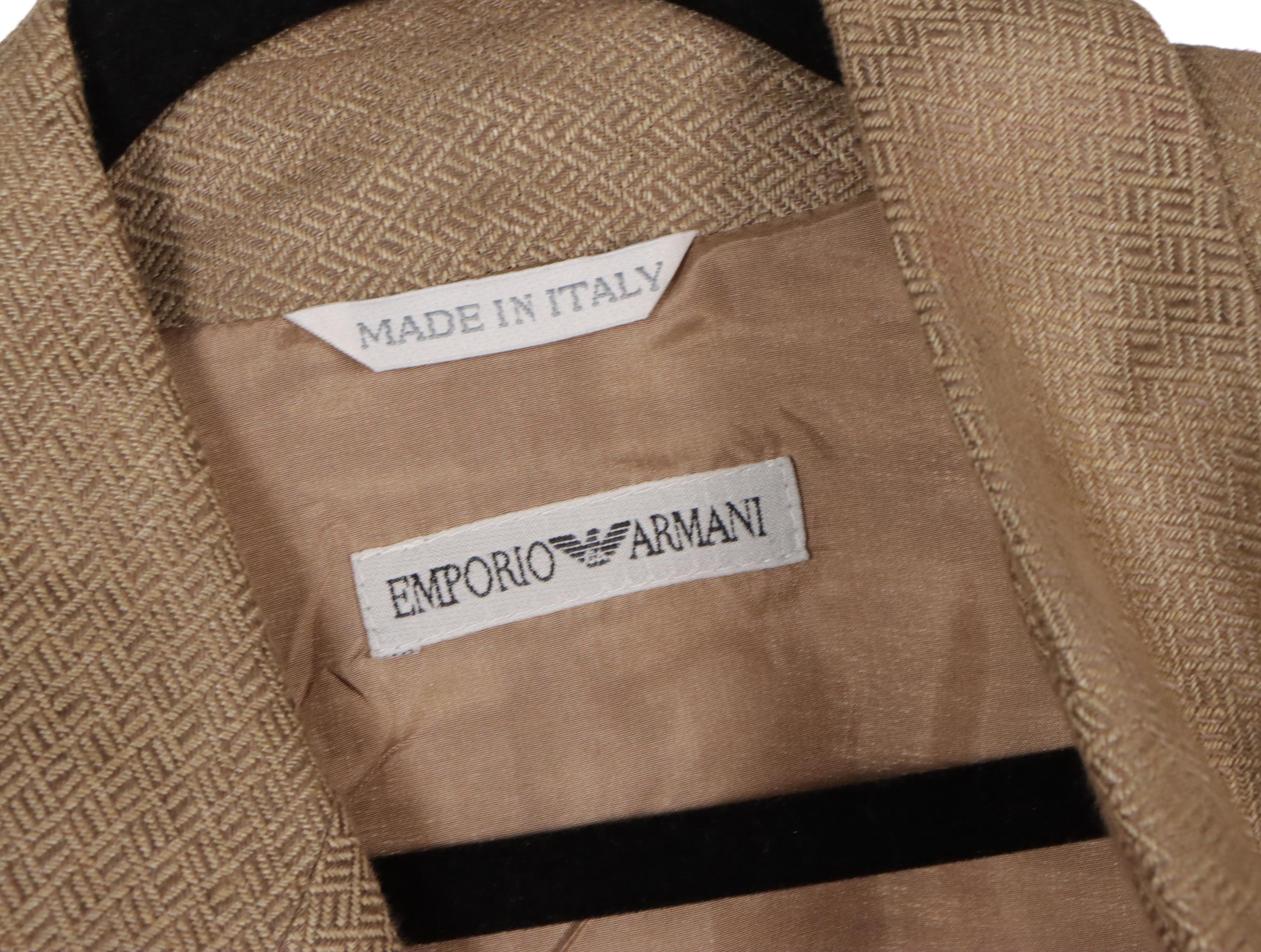 Emporio Armani and Giorgio Sant'Angelo Linen Jackets, Harris Tweed, and More