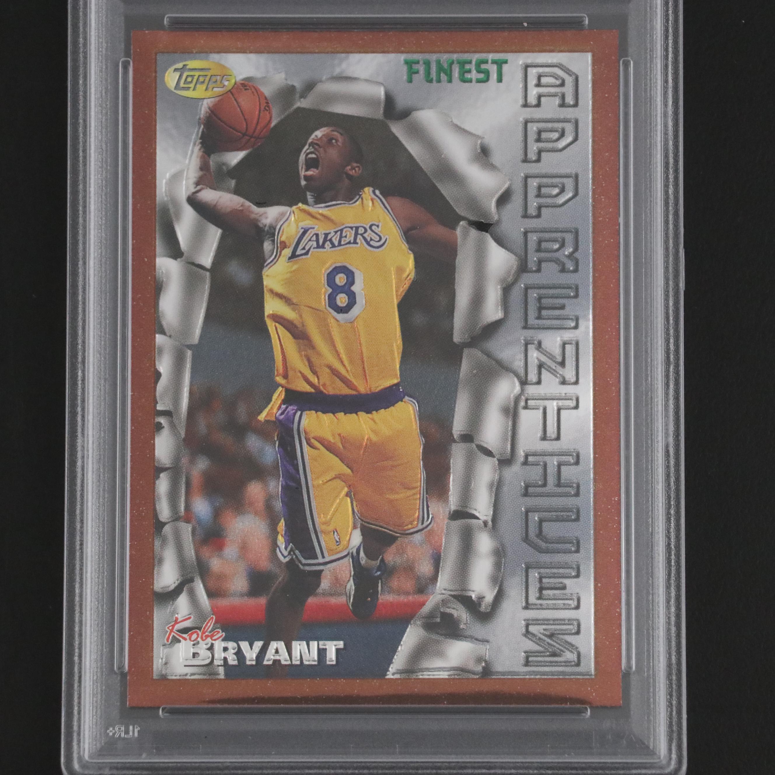 1996 Topps Finest Kobe Bryant Lakers Rookie Basketball Card #74 Graded PSA 9