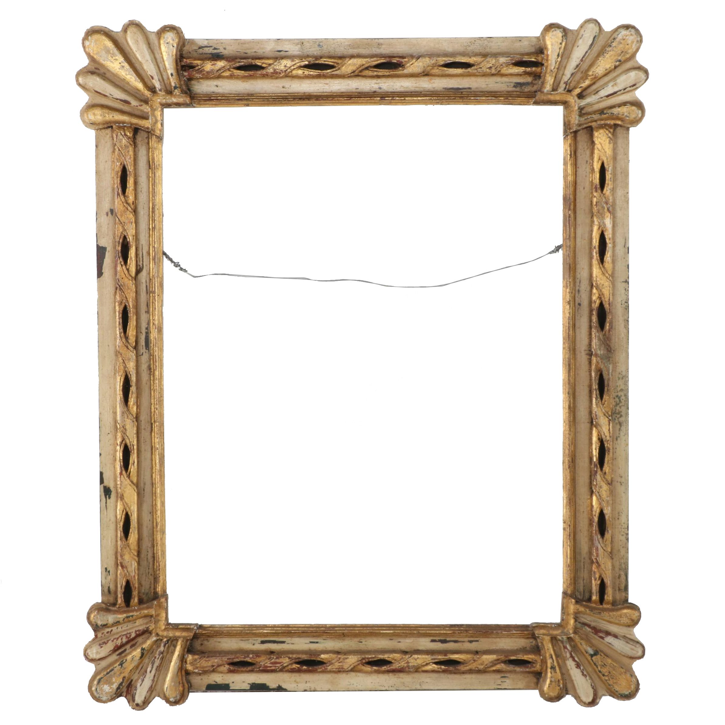 Art Deco Style Gilt Plaster Over Wood Wall Mounting Frame