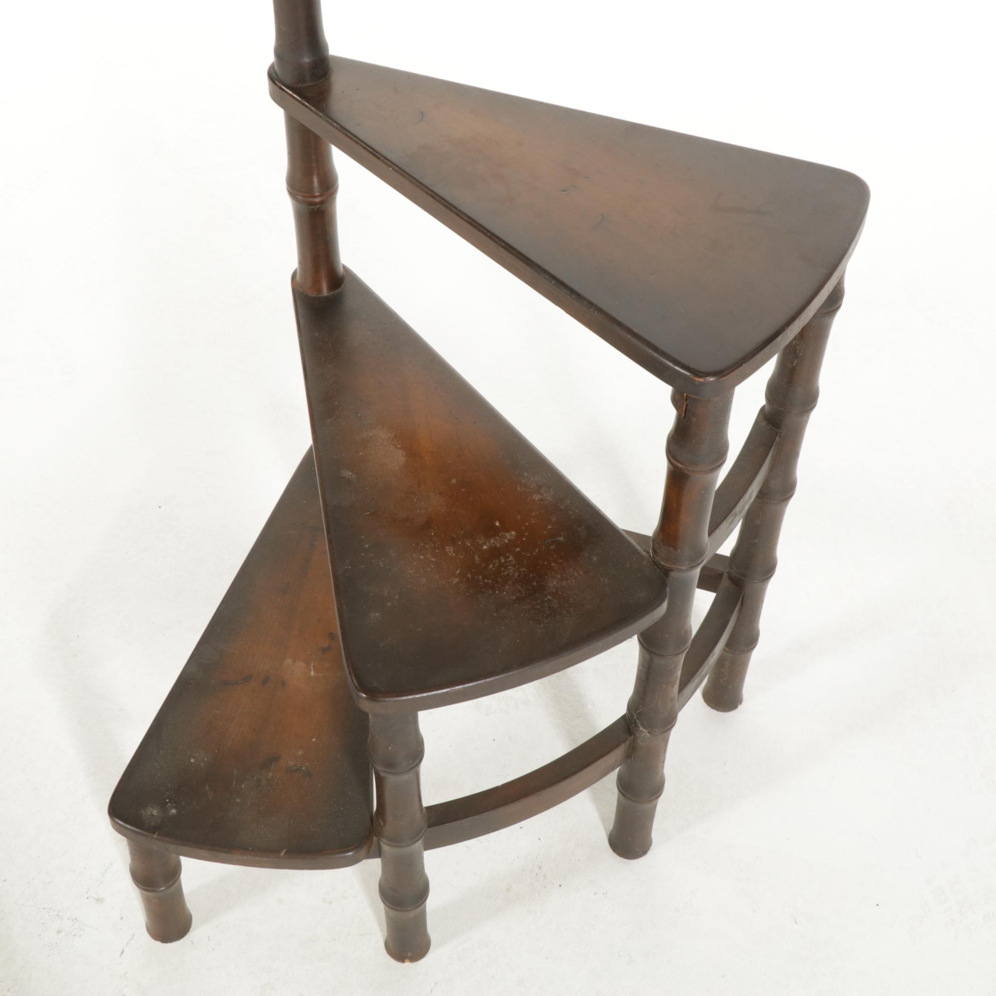 Wood Spiral Library Steps, Late 20th Century