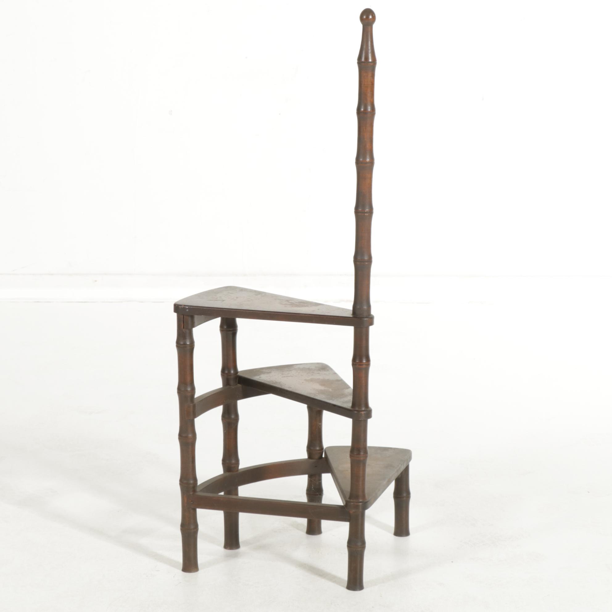 Wood Spiral Library Steps, Late 20th Century