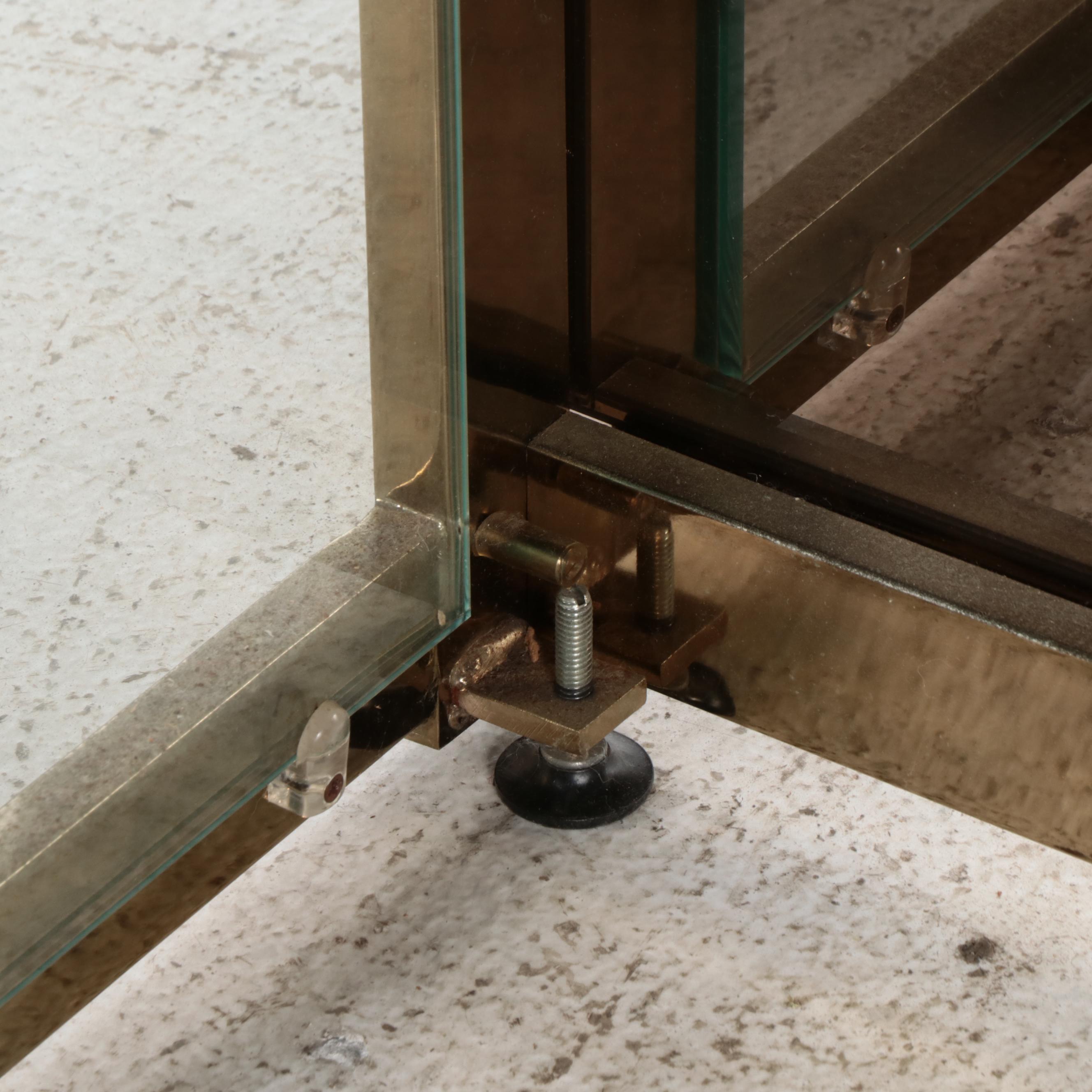 Modernist Metal and Glass Illuminated Display Cabinet