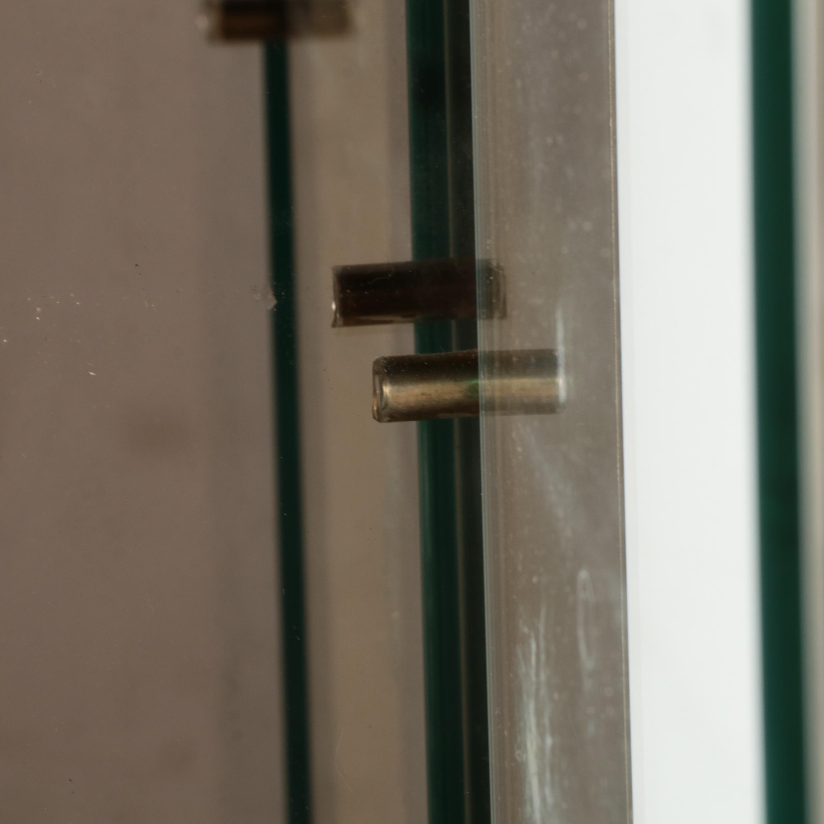 Modernist Metal and Glass Illuminated Display Cabinet