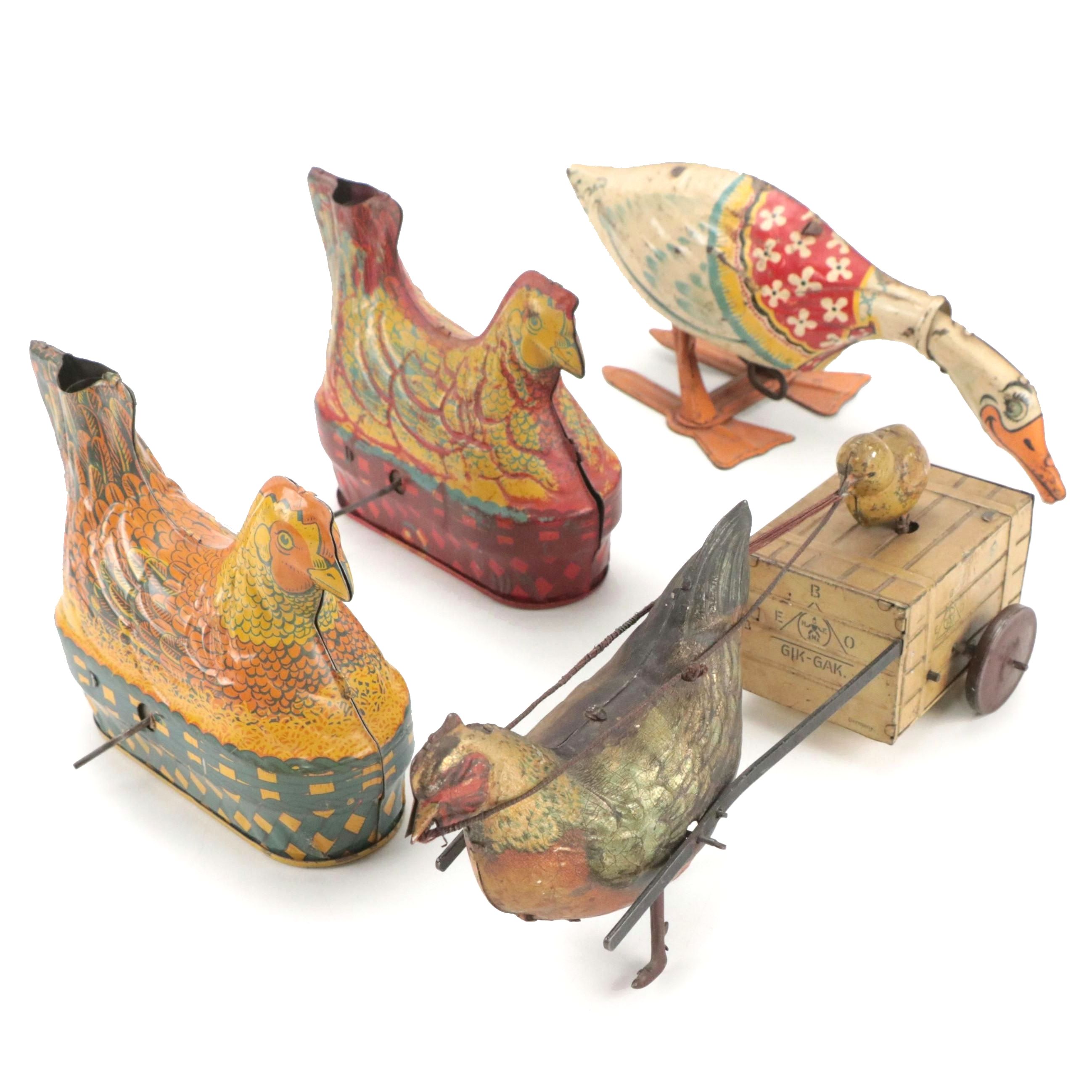 German and American Tinplate Mechanical Toys