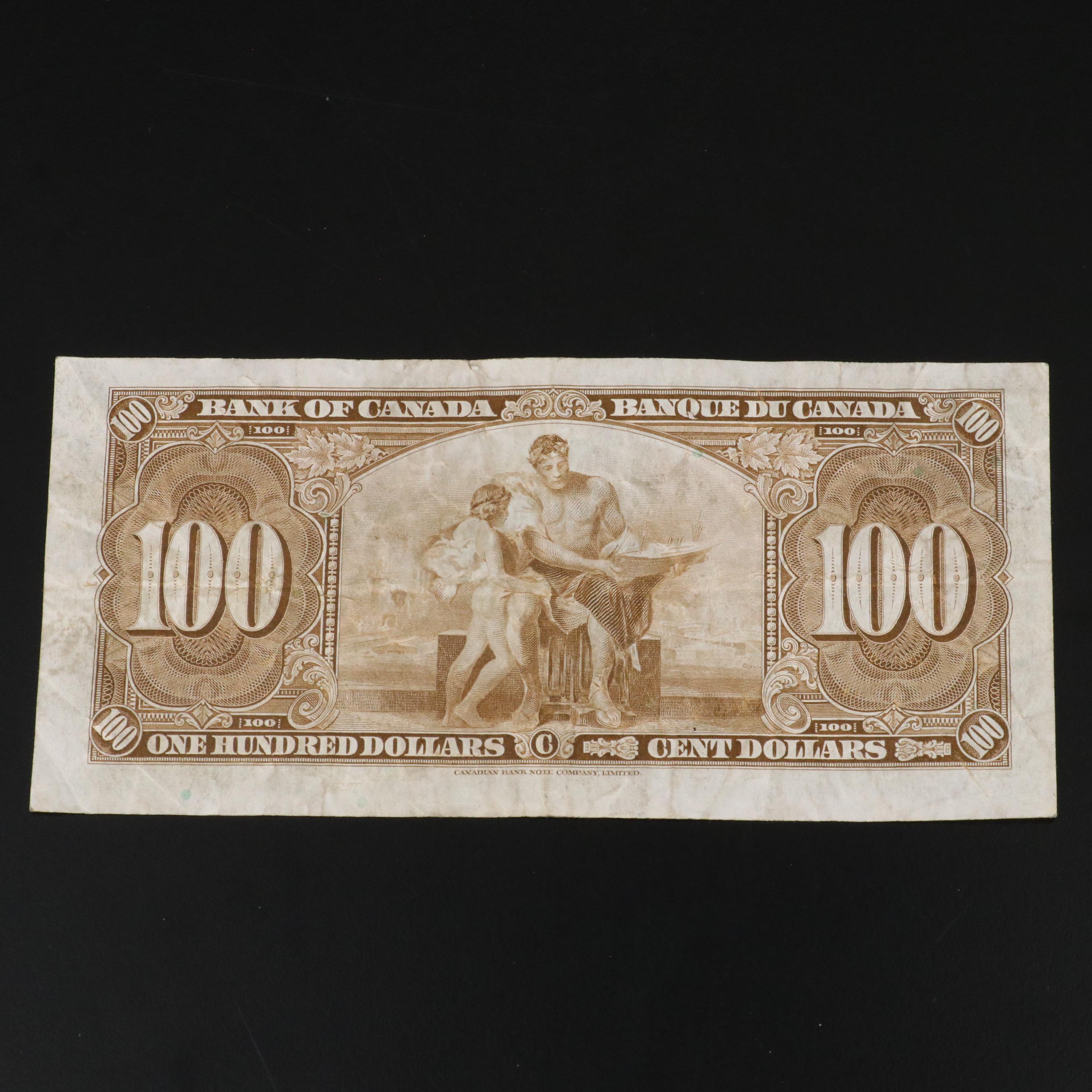 Canada 1937 One Hundred Dollar Note