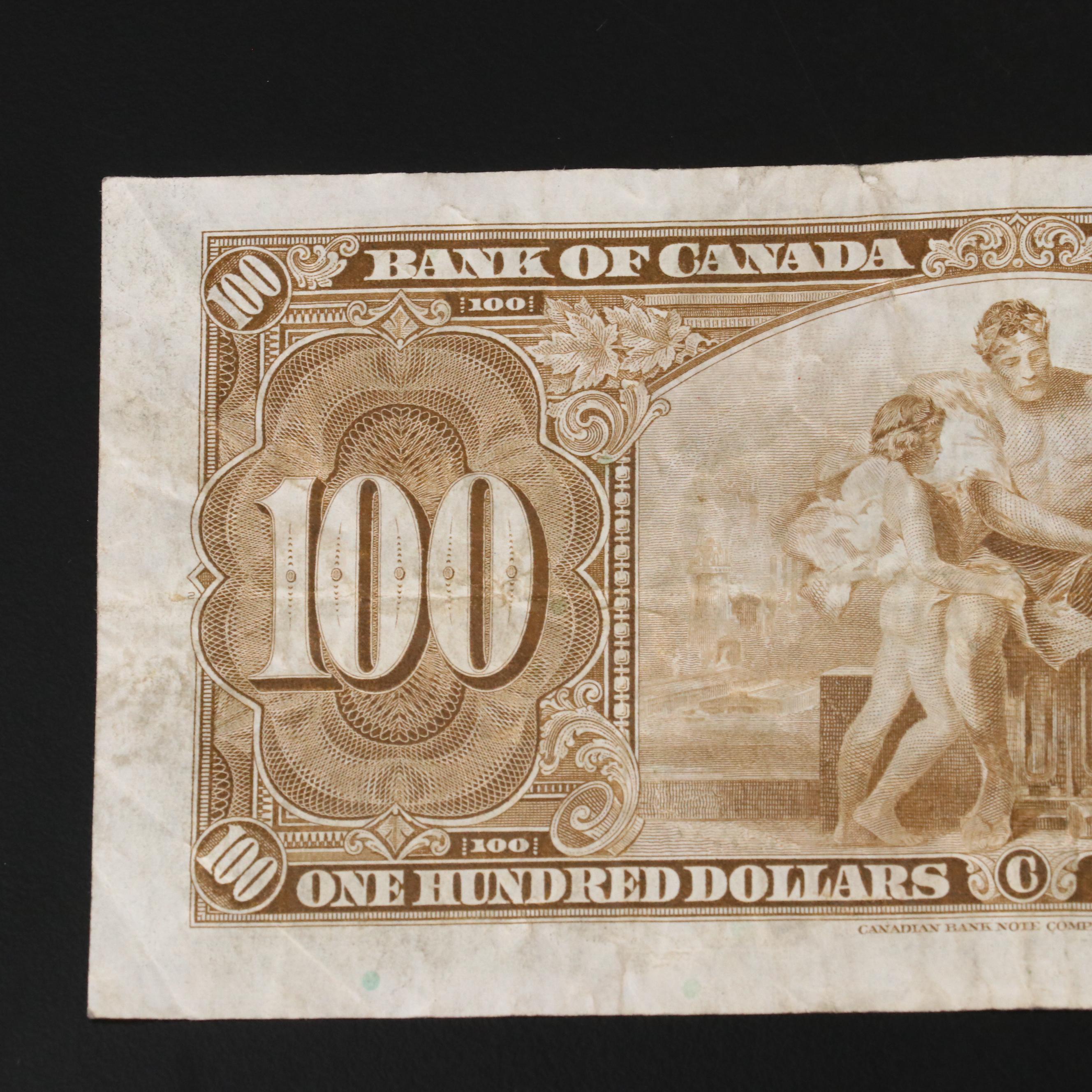 Canada 1937 One Hundred Dollar Note