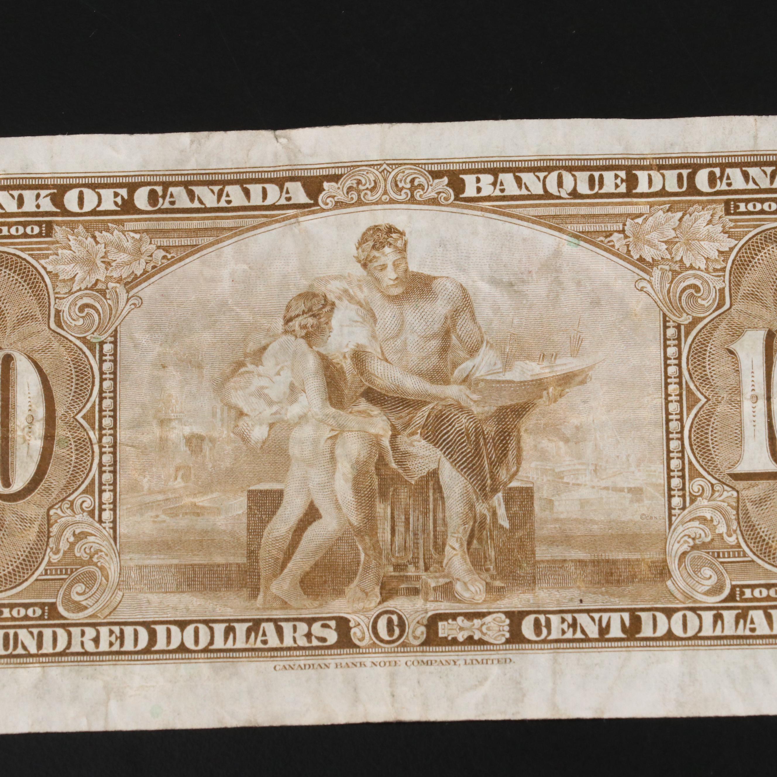 Canada 1937 One Hundred Dollar Note