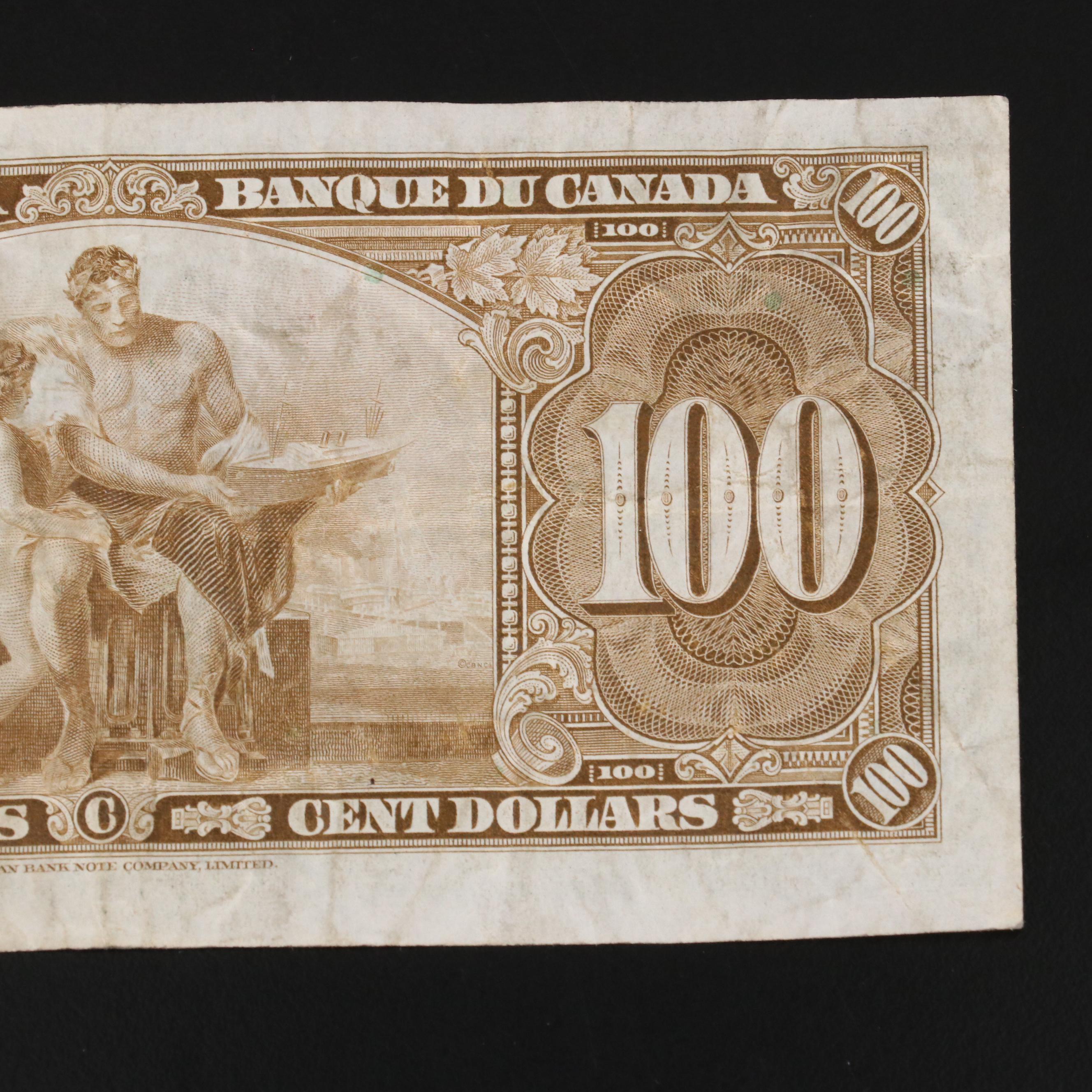 Canada 1937 One Hundred Dollar Note