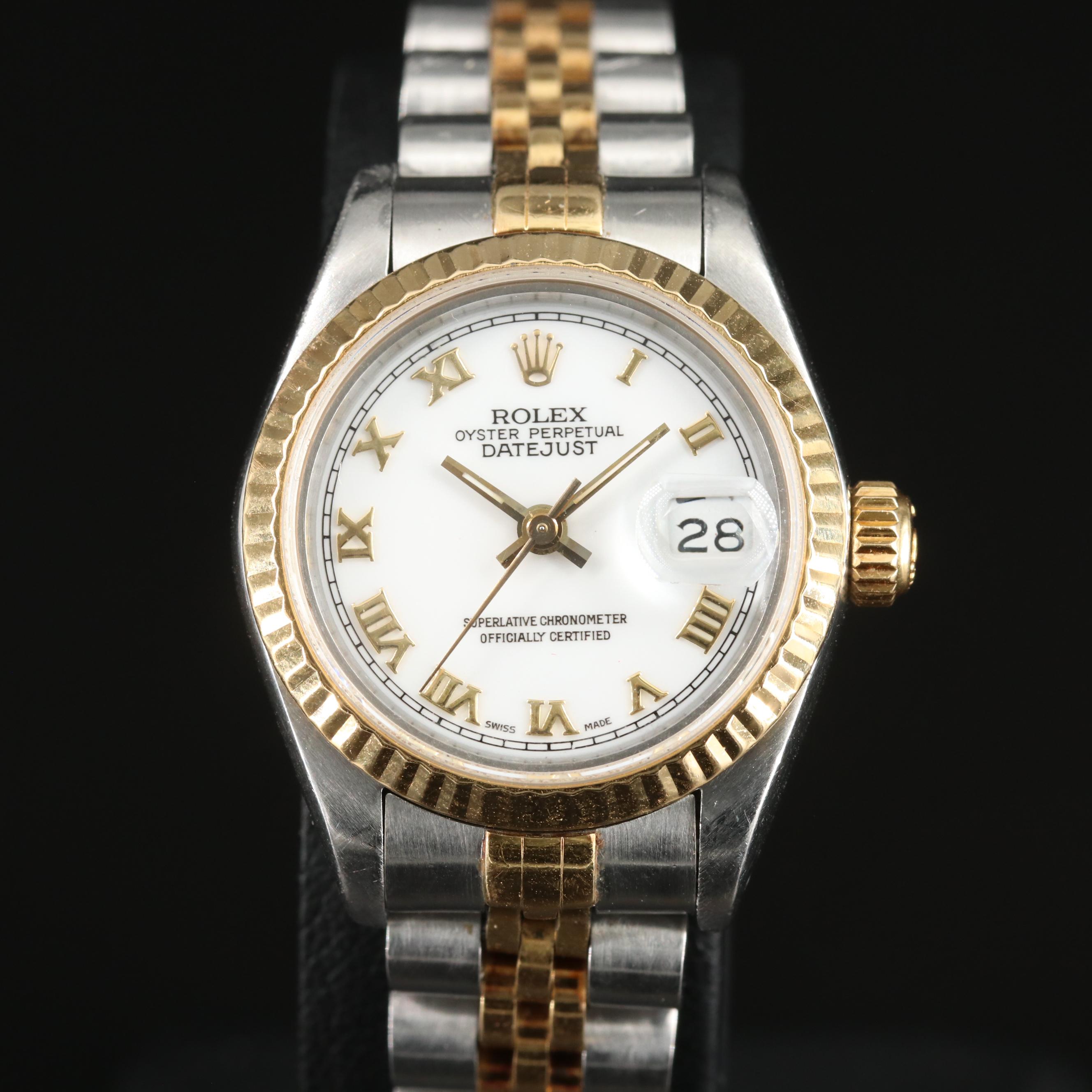 1989 Rolex Datejust 26MM 18K Gold Steel Automatic Watch