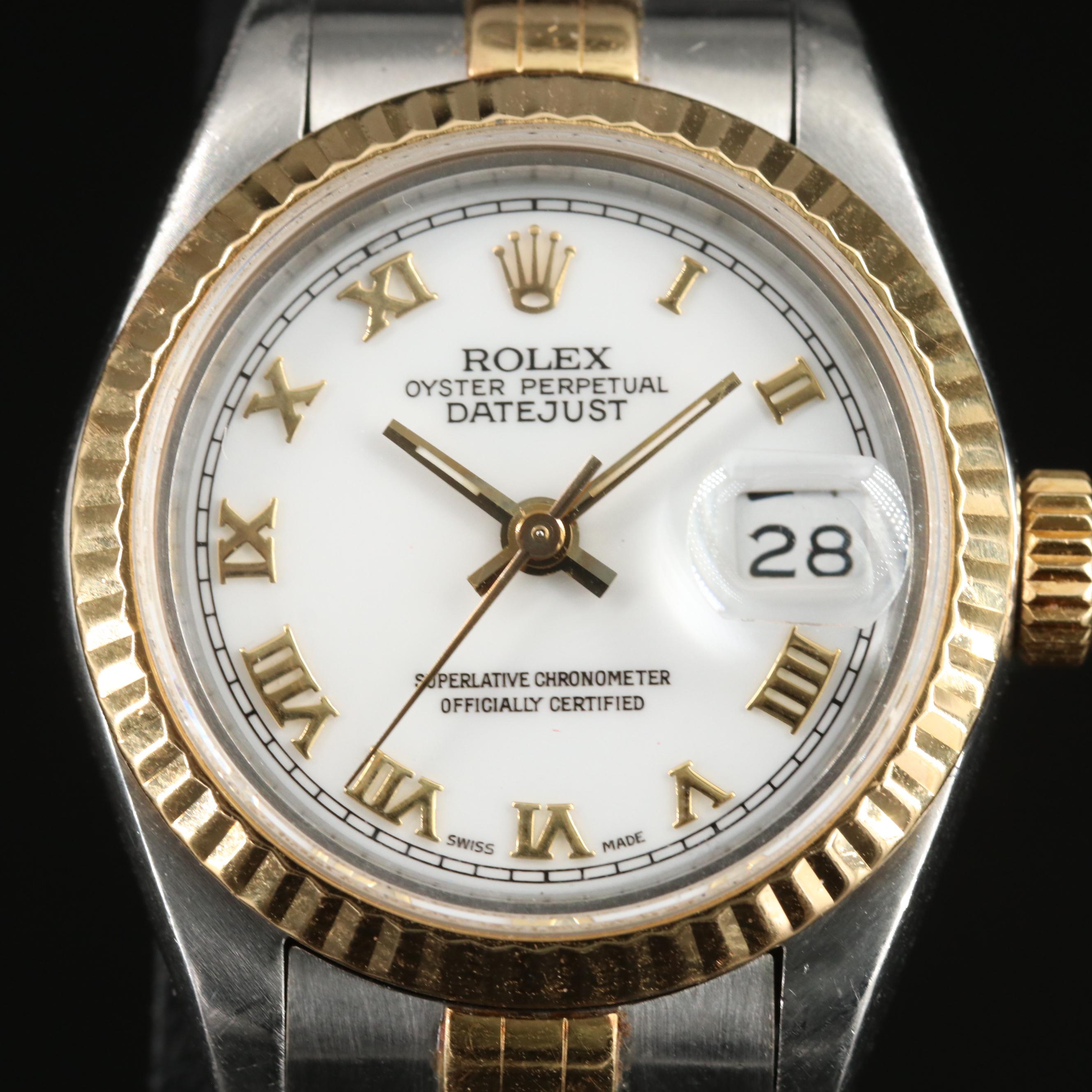1989 Rolex Datejust 26MM 18K Gold Steel Automatic Watch
