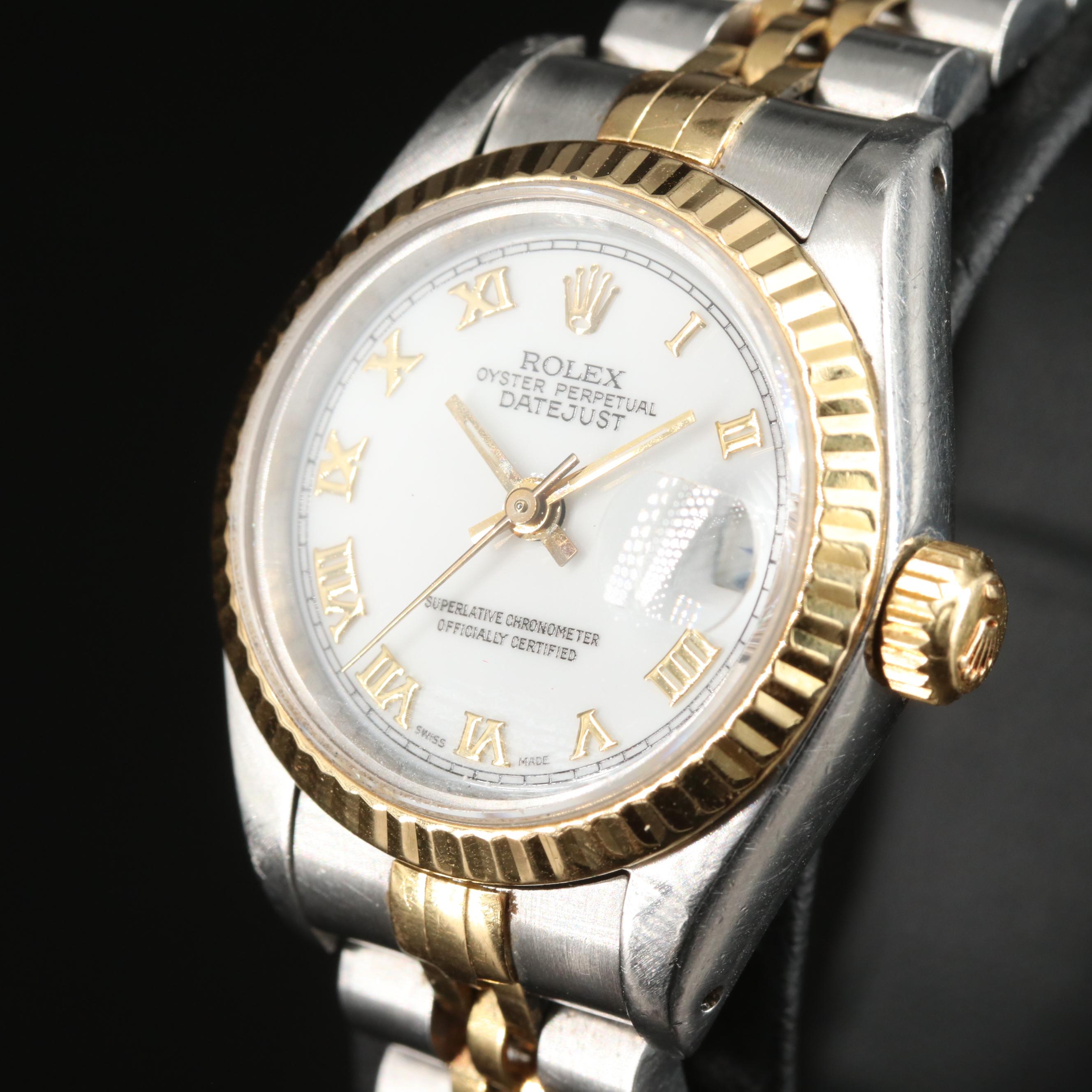 1989 Rolex Datejust 26MM 18K Gold Steel Automatic Watch