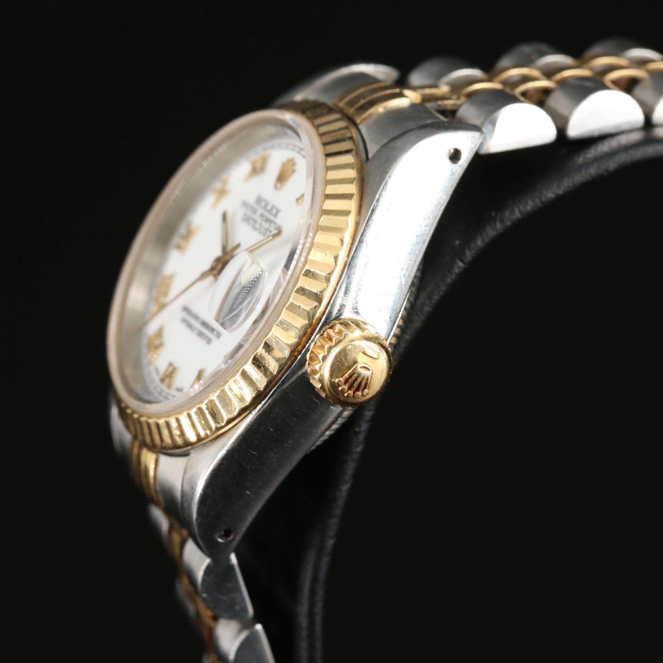 1989 Rolex Datejust 26MM 18K Gold Steel Automatic Watch