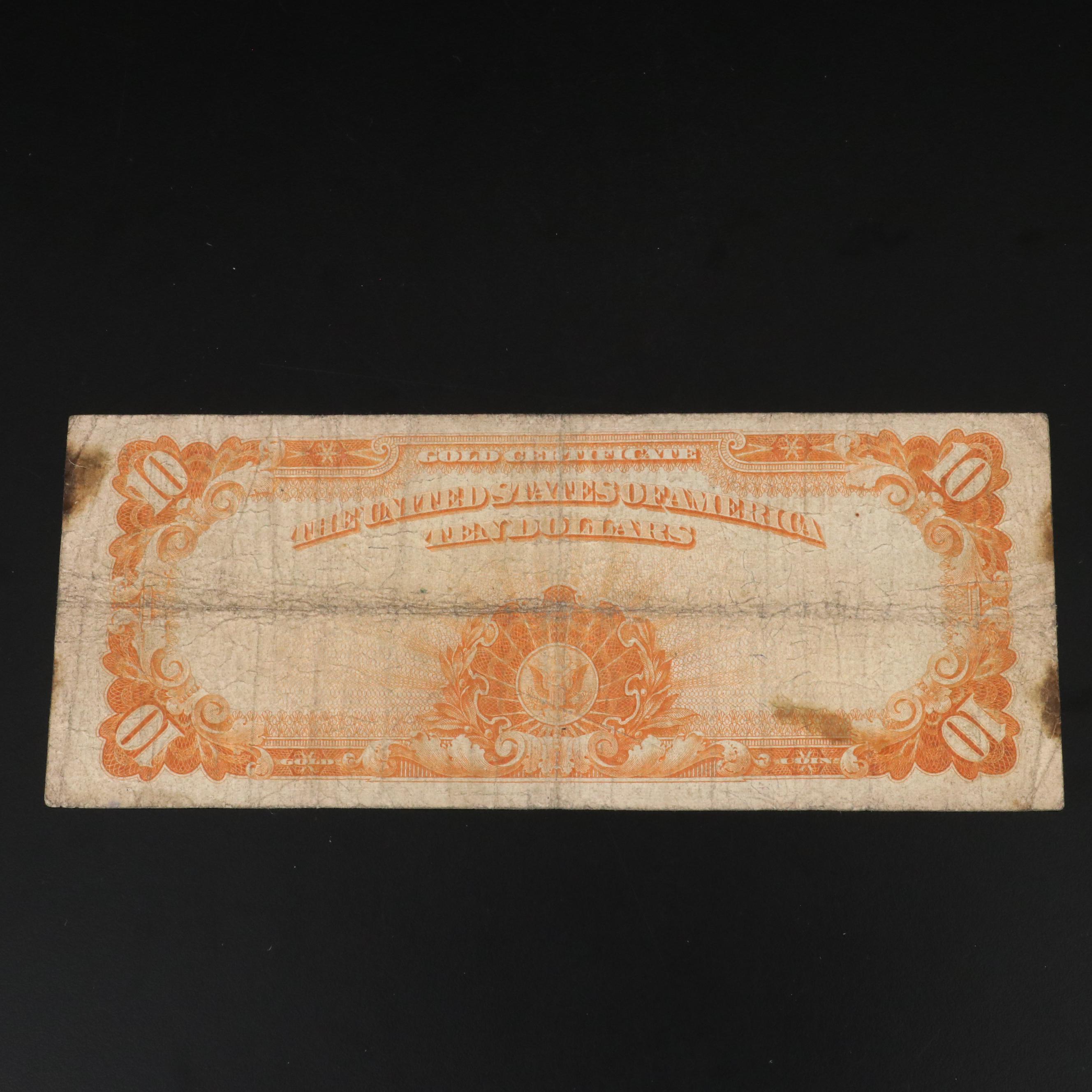 Series of 1922 $10 Large Size United States Gold Certificate