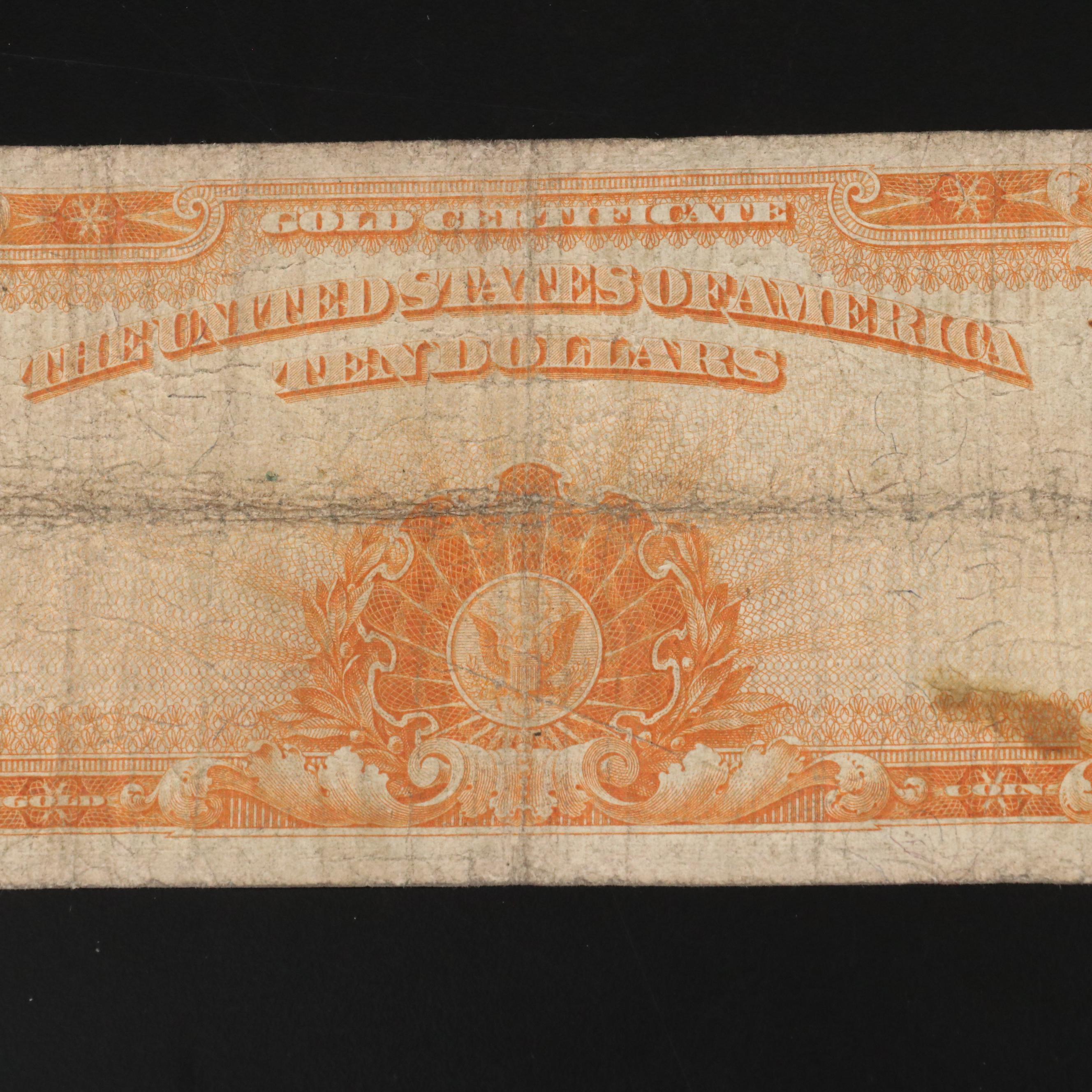 Series of 1922 $10 Large Size United States Gold Certificate