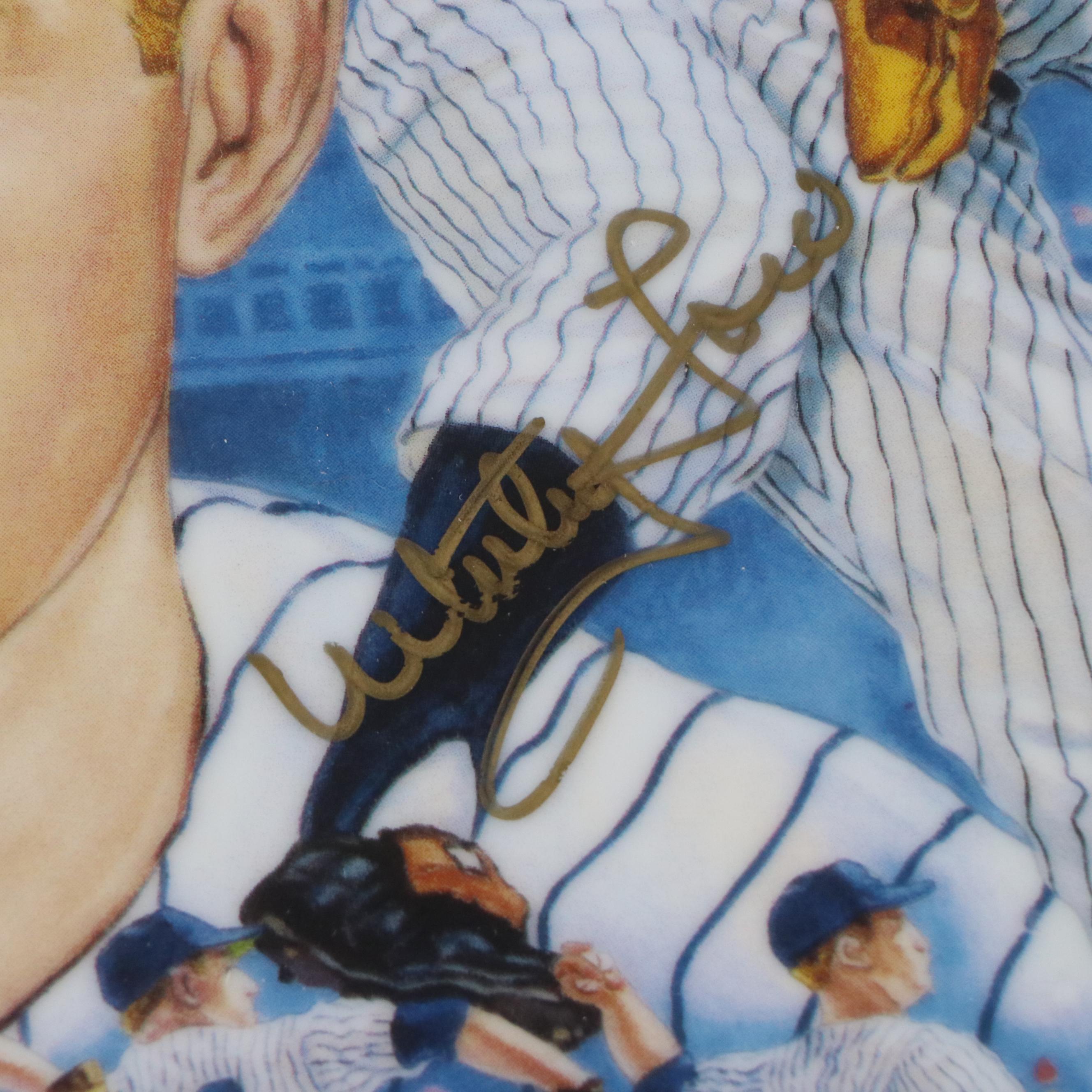Whitey Ford Signed New York Yankees Sign with Goose Gossage Signed Print, More