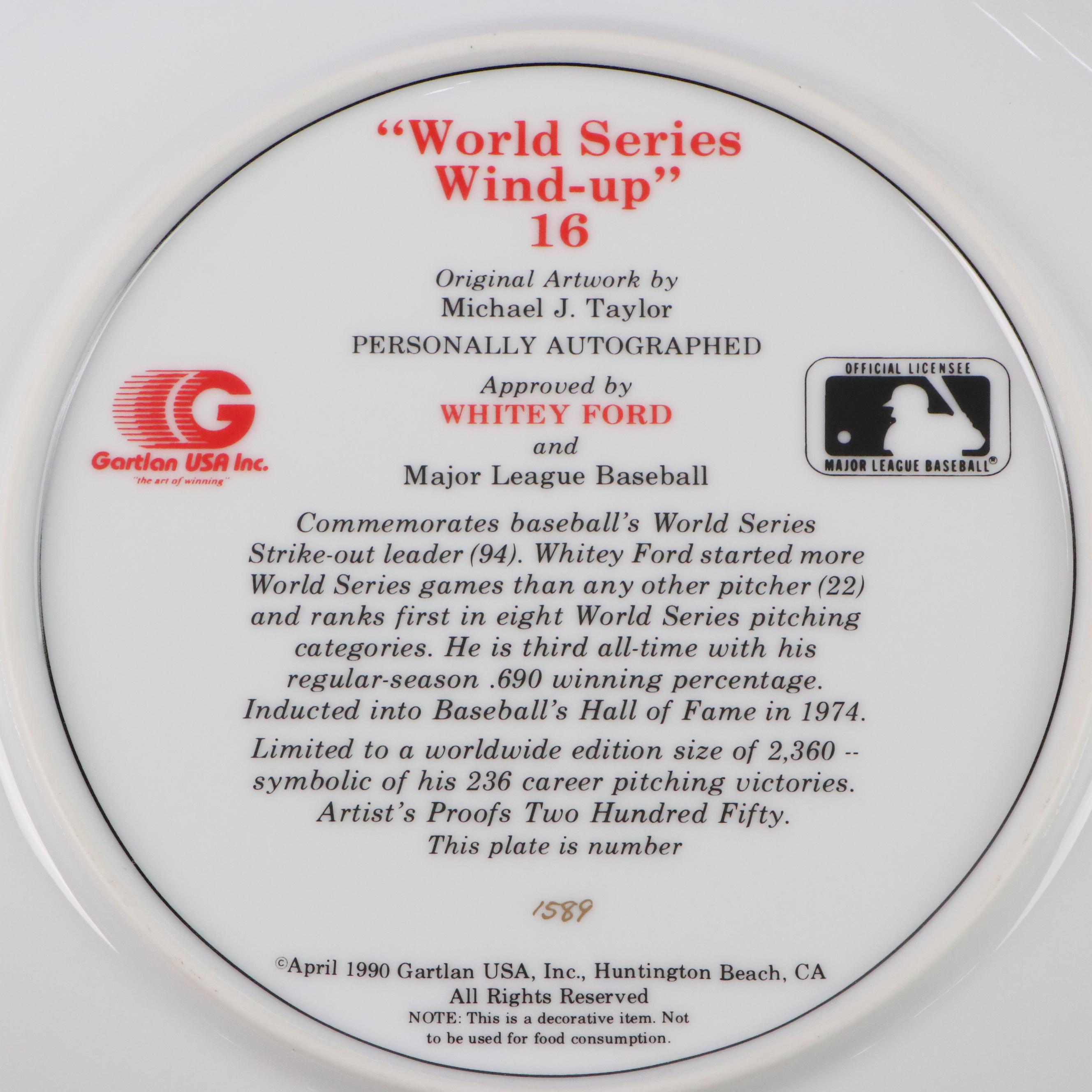 Whitey Ford Signed New York Yankees Sign with Goose Gossage Signed Print, More