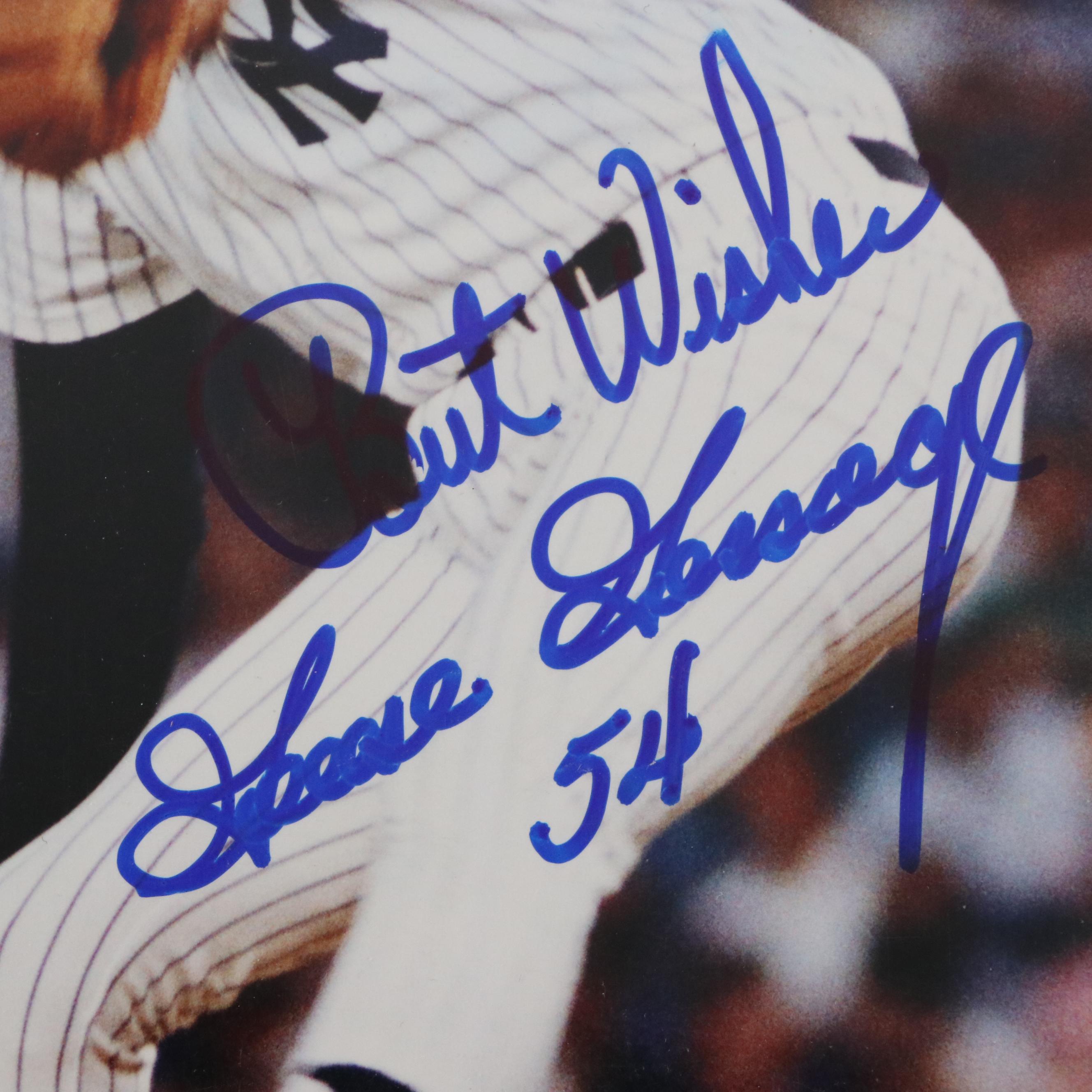 Whitey Ford Signed New York Yankees Sign with Goose Gossage Signed Print, More