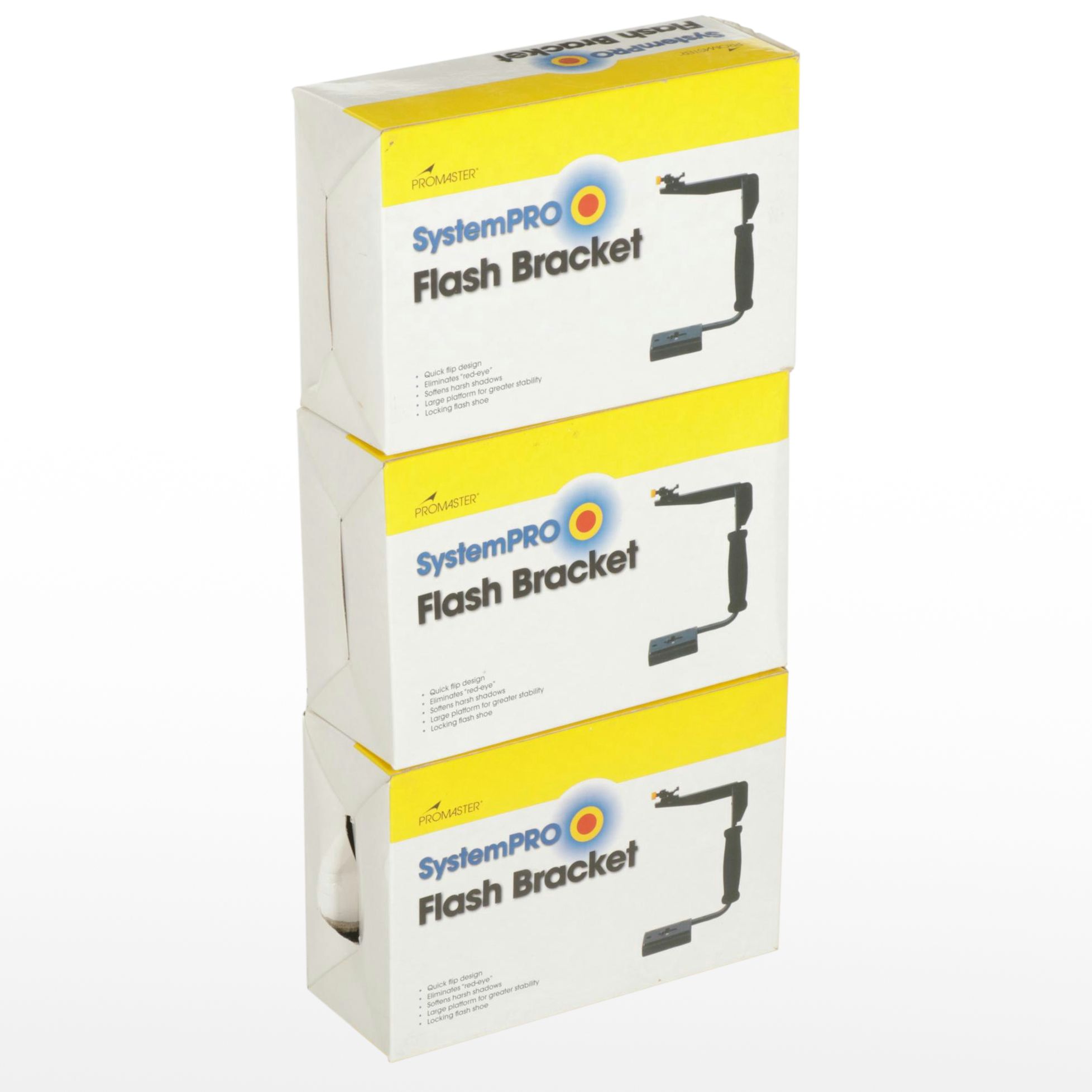 Three ProMaster SystemPRO Flash Brackets