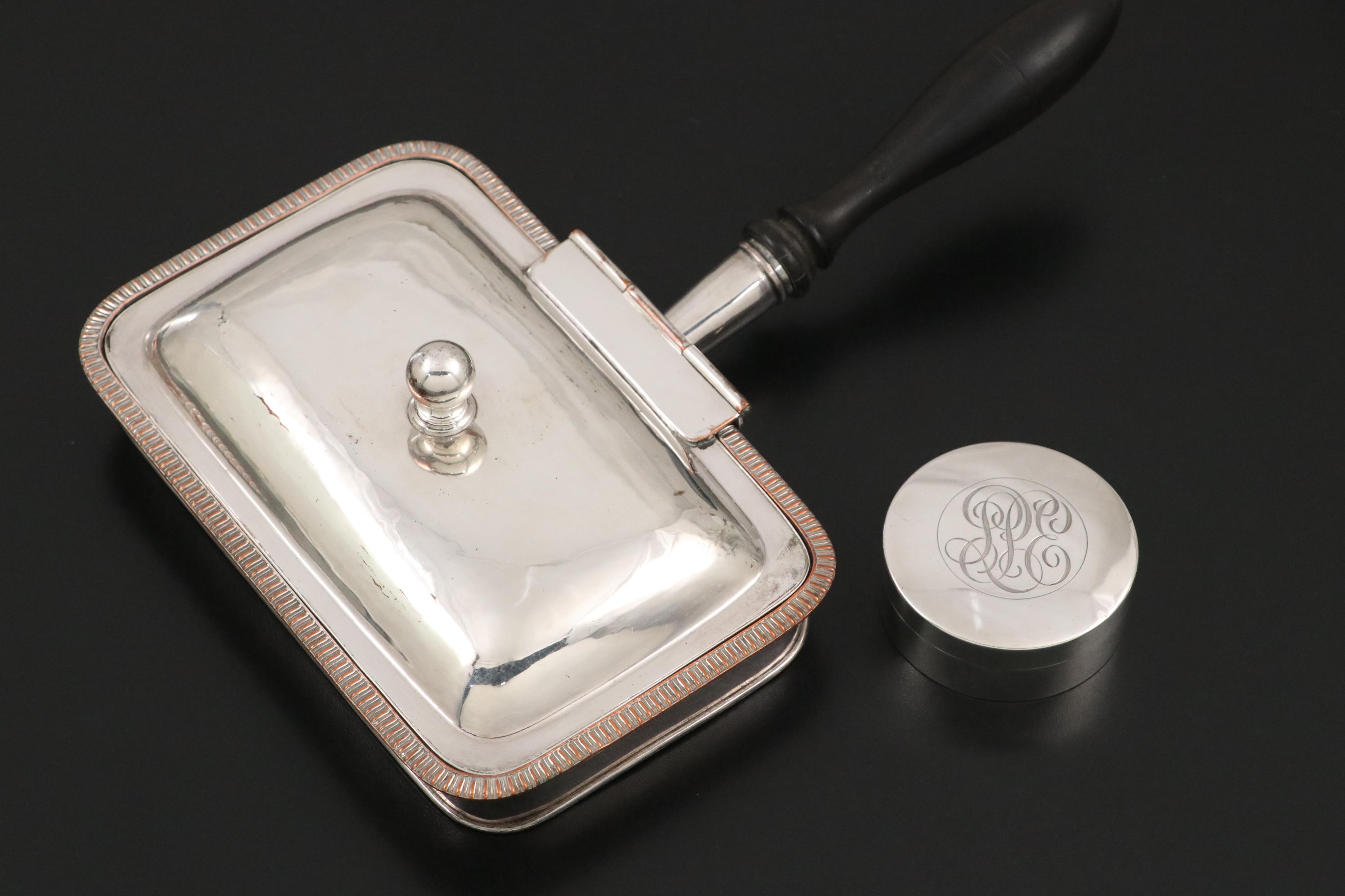 Mexican Juventino Lopez Reyes Sterling Bowl and Goblet with Other Tableware