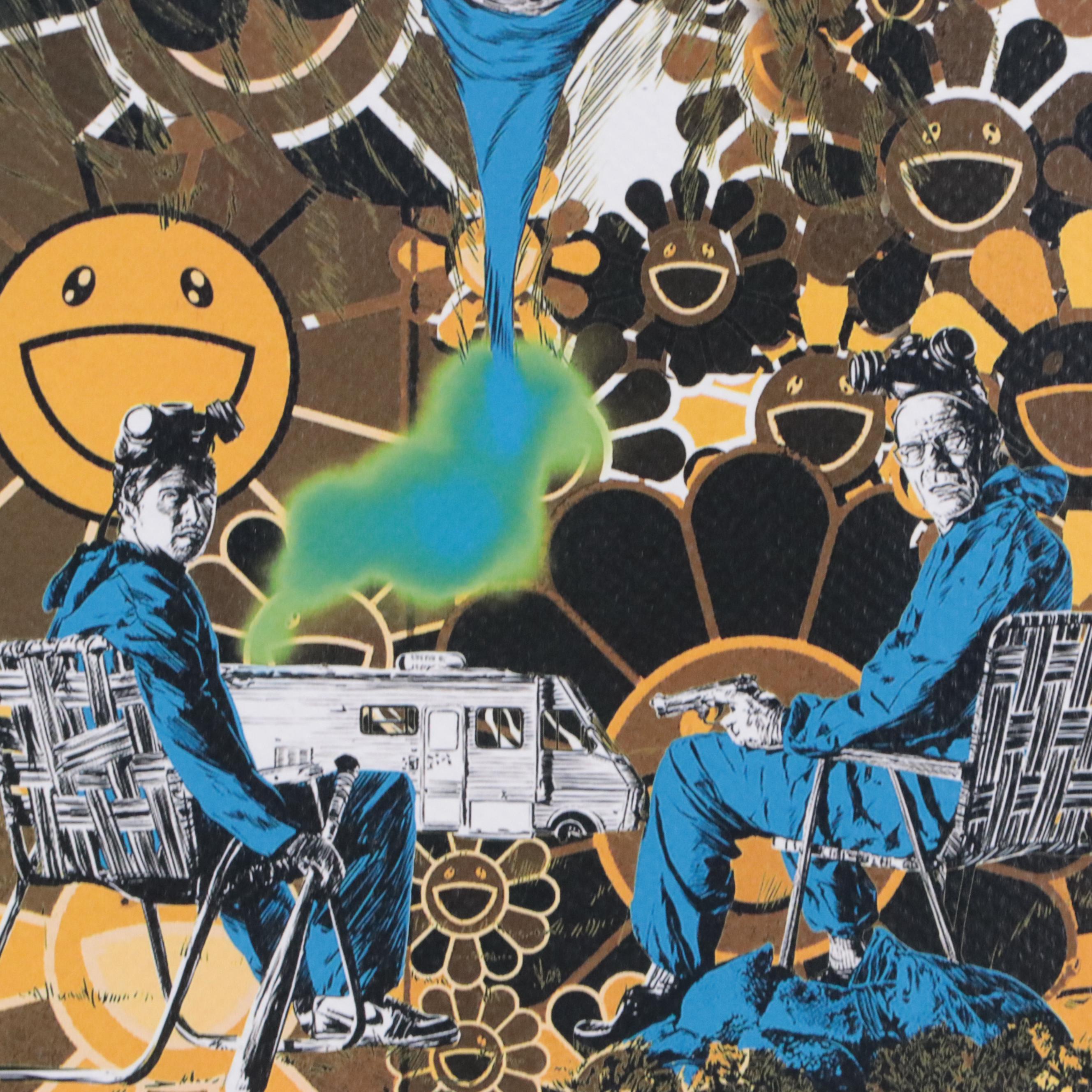 Death NYC Digital Pop Art Print of Breaking Bad x Takashi Murakami