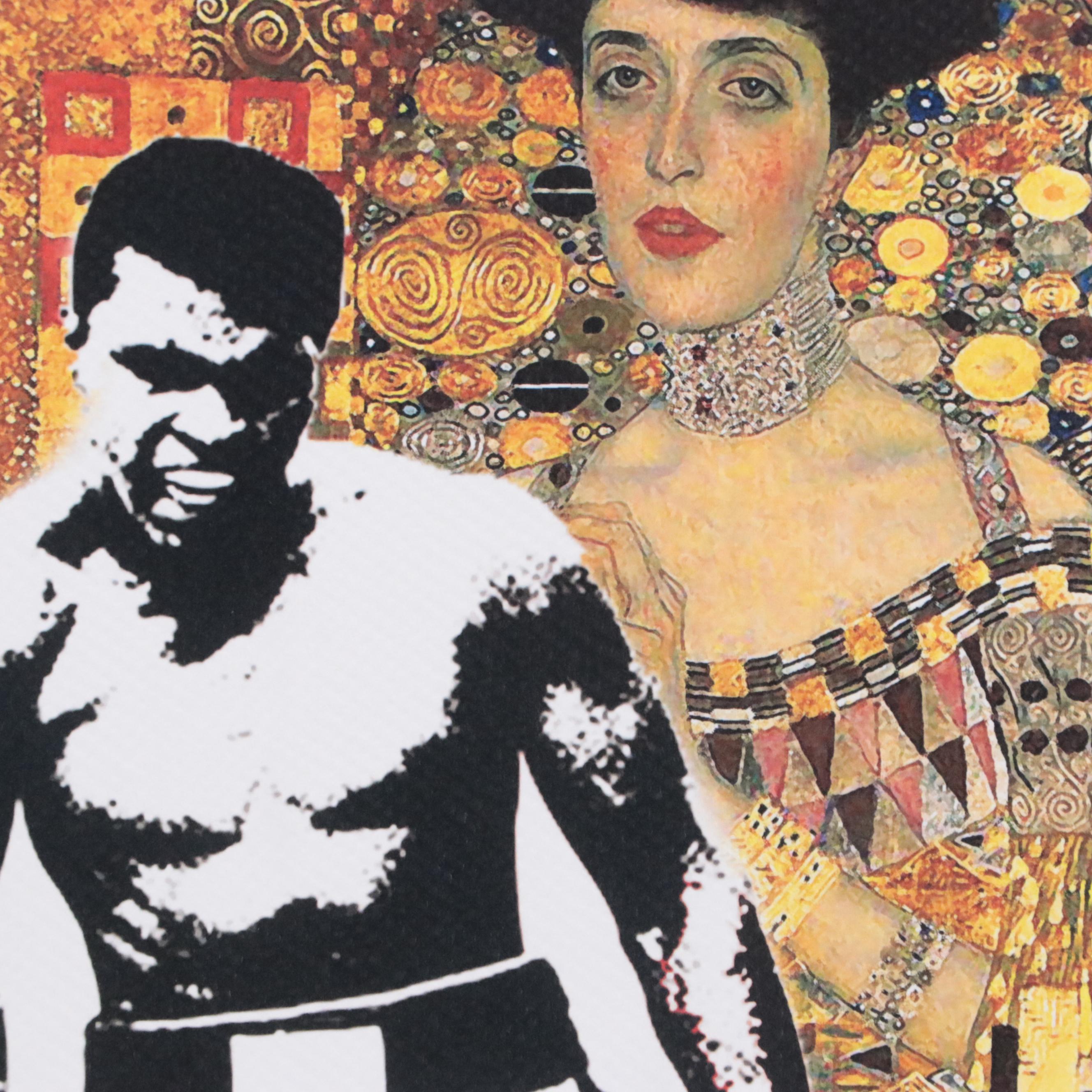 Death NYC Pop Art Graphic Print of Gustav Klimt x Muhammad Ali, 2022