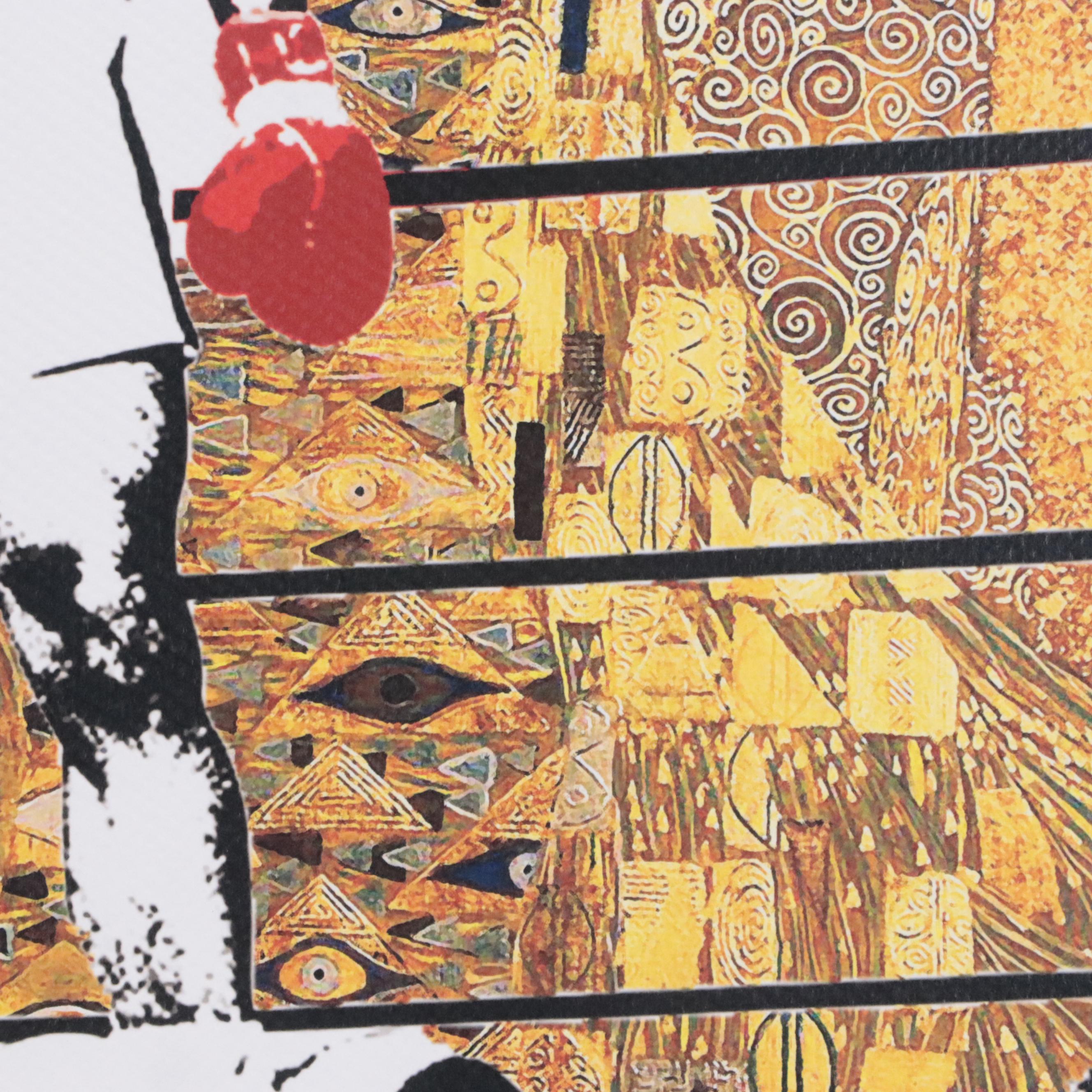 Death NYC Pop Art Graphic Print of Gustav Klimt x Muhammad Ali, 2022