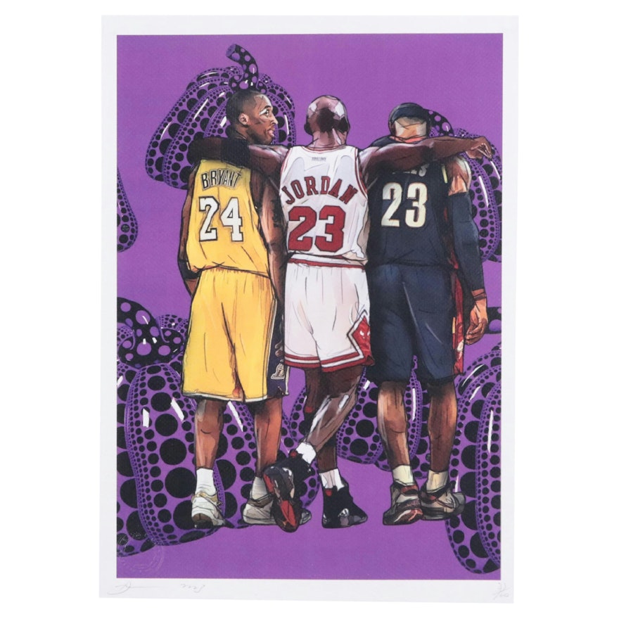 Death NYC Pop Art Digital Print Featuring NBA Players, 2023