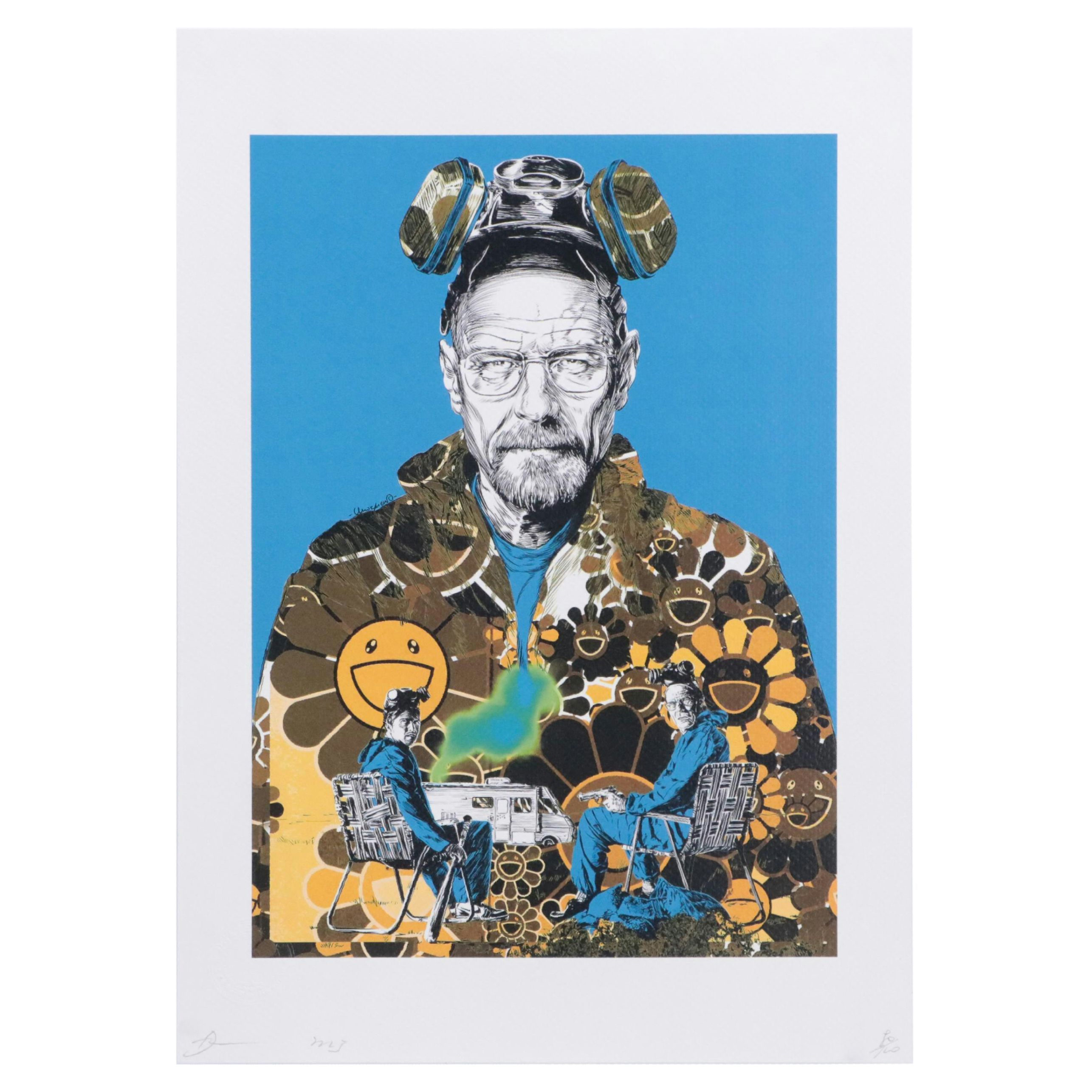 Death NYC Digital Pop Art Print of Breaking Bad x Takashi Murakami