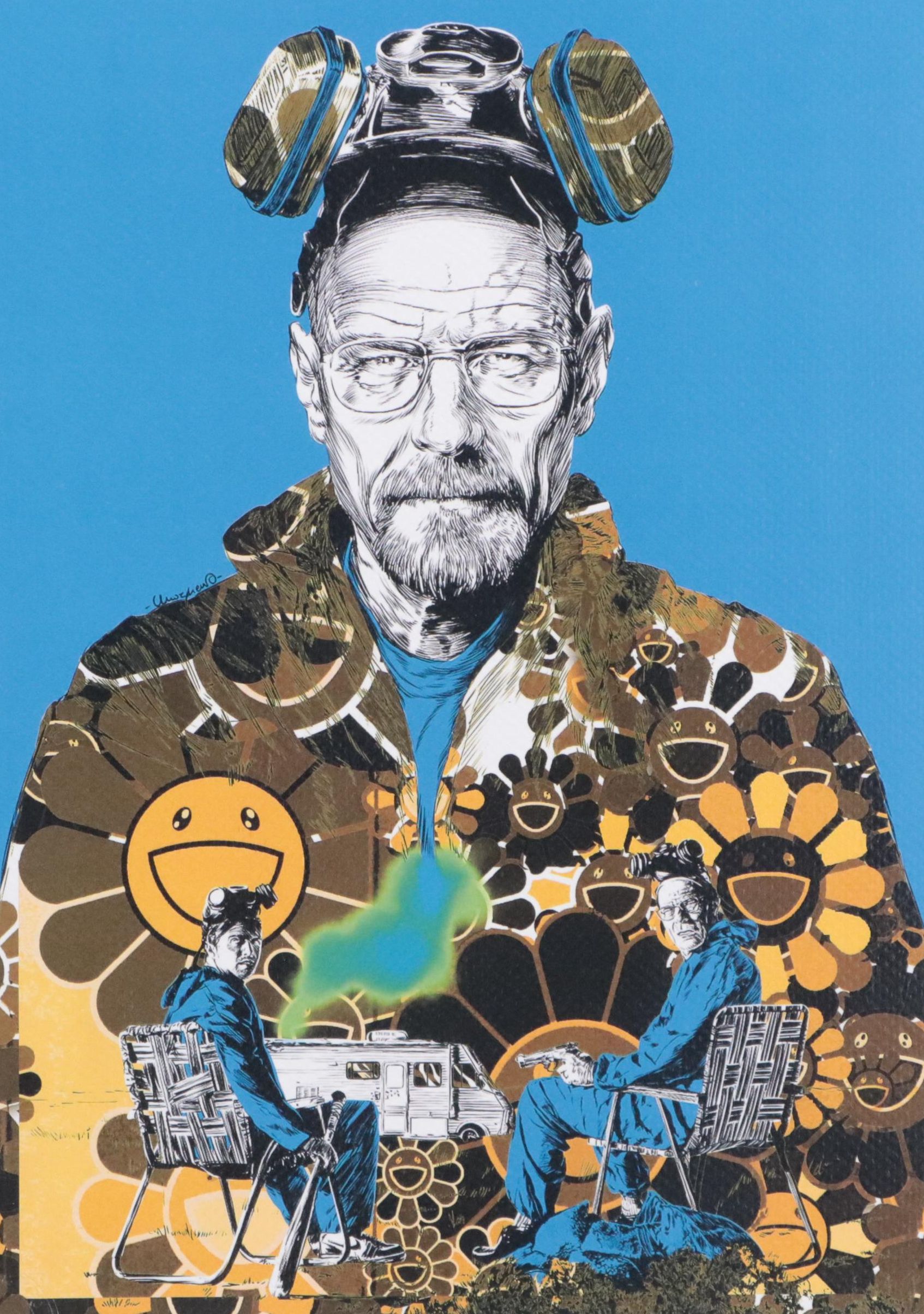 Death NYC Digital Pop Art Print of Breaking Bad x Takashi Murakami