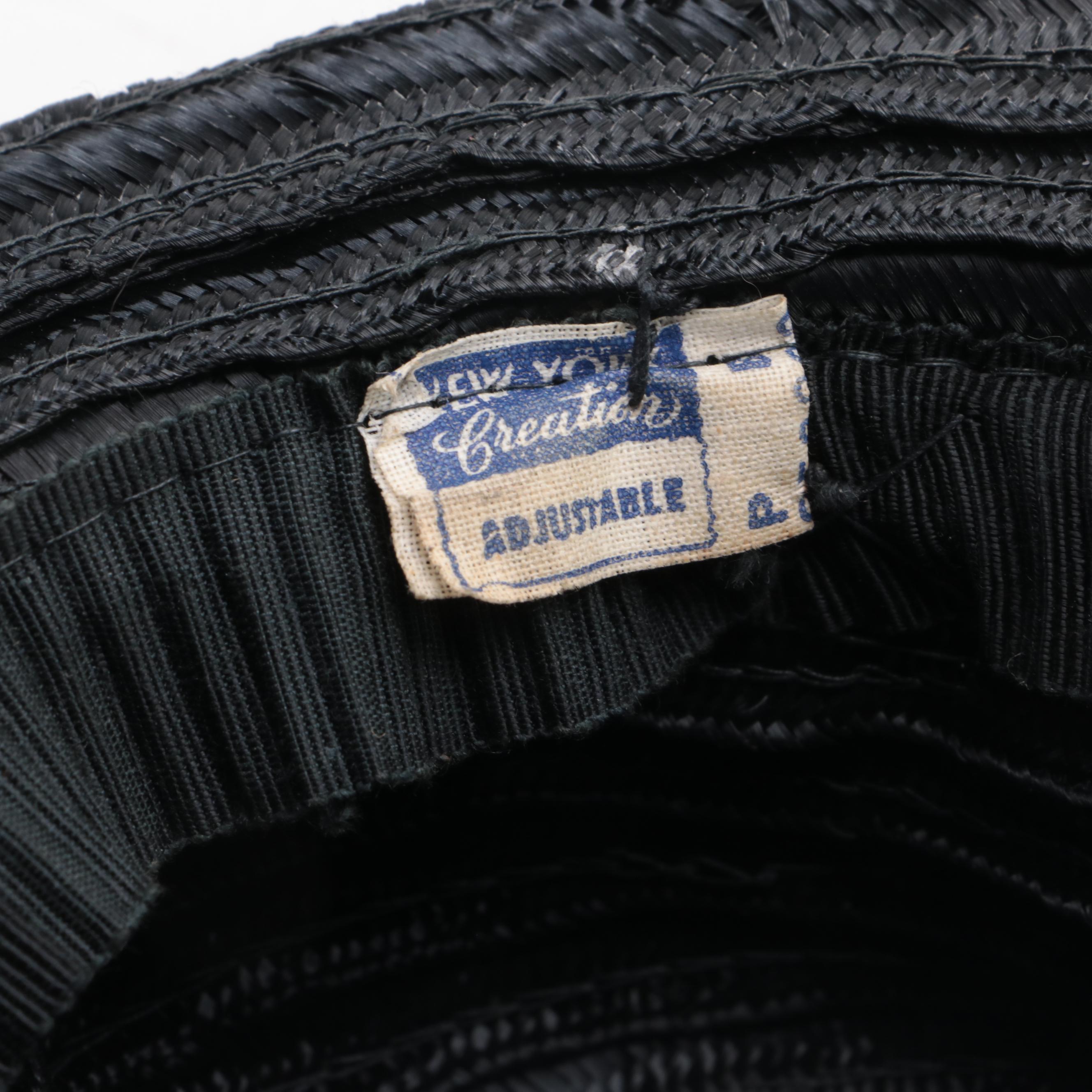 Victorian Style Straw Hats and Bonnets, 20th Century