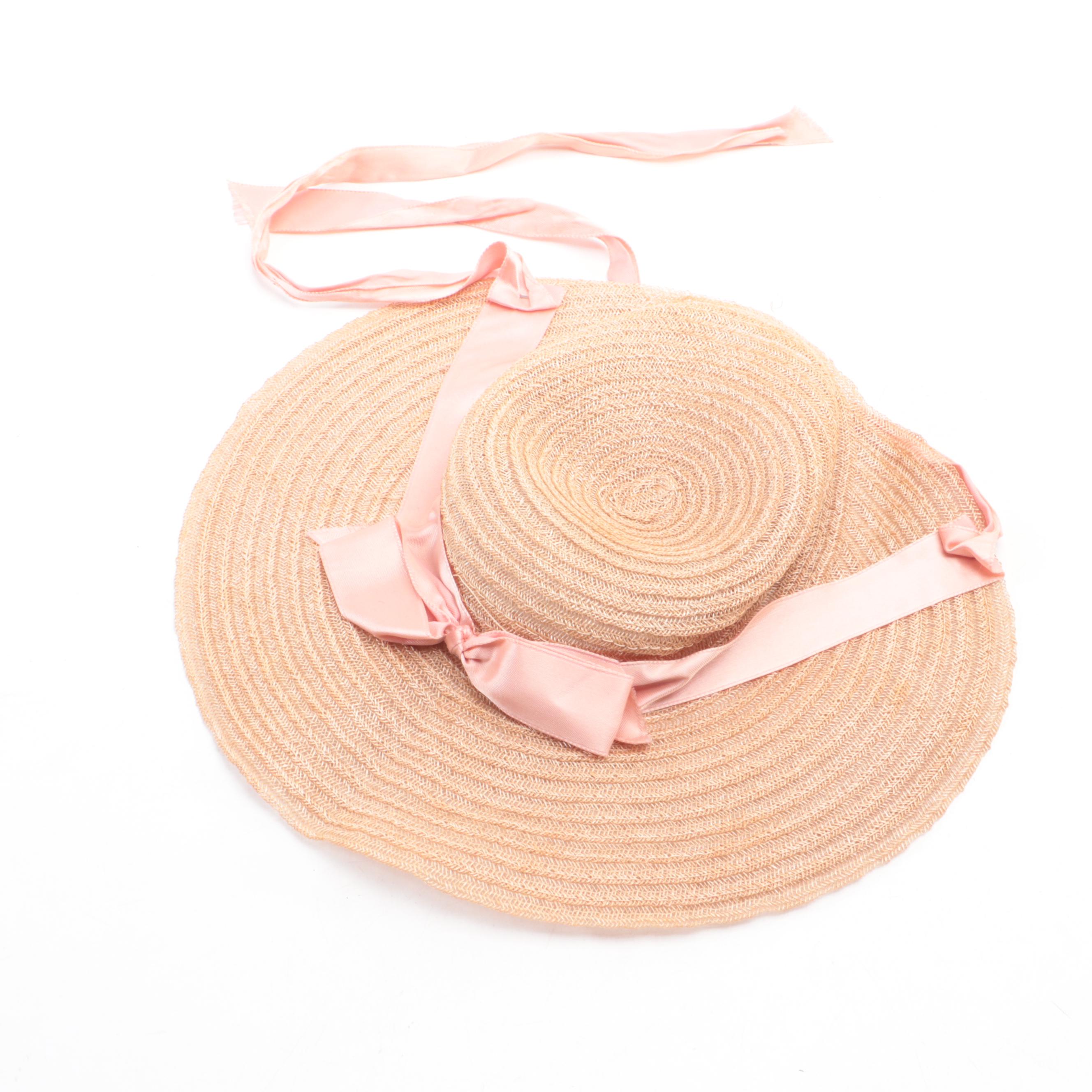 Victorian Style Straw Hats and Bonnets, 20th Century