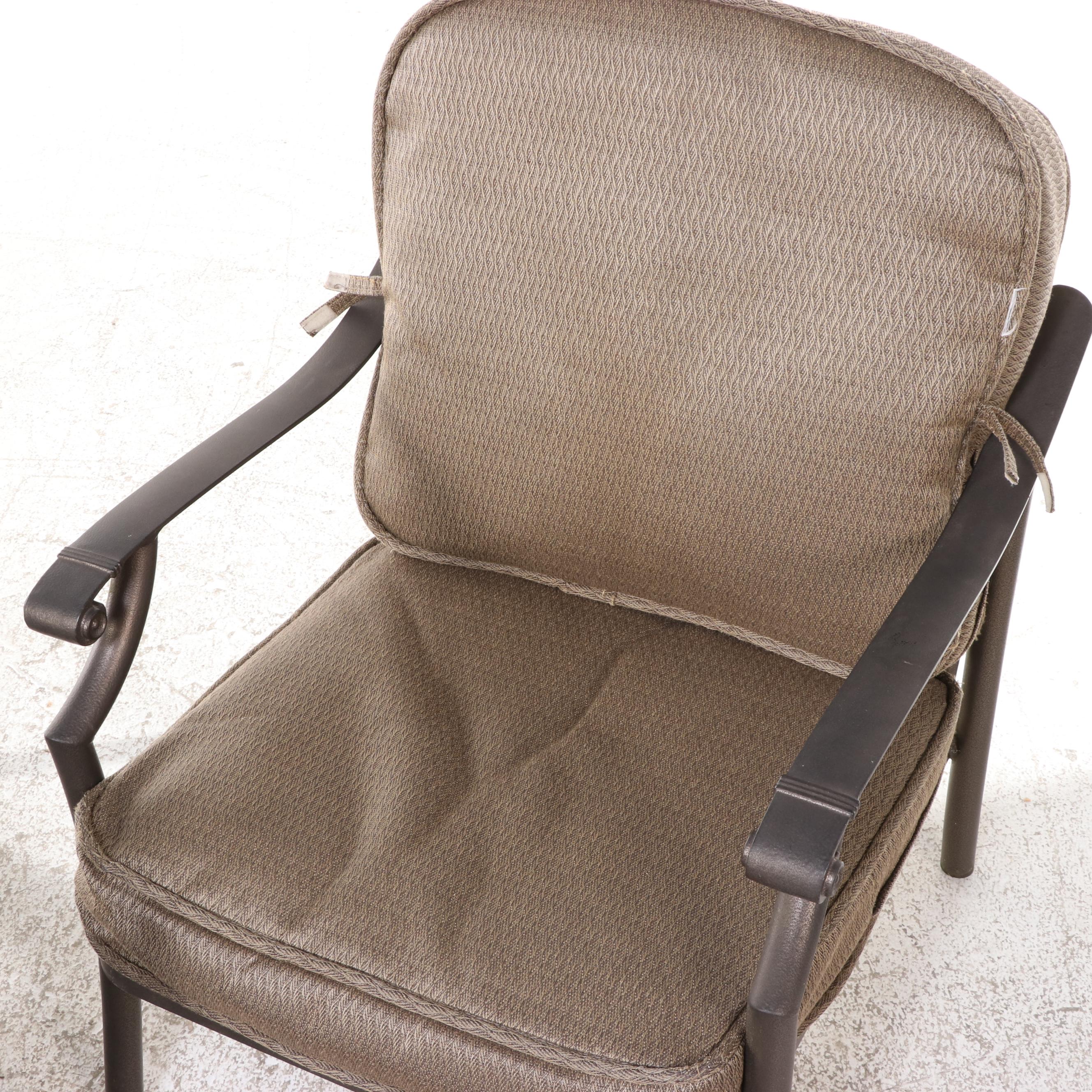 Tropitone Cast Metal Patio Chairs, Ottoman, and Accent Tables