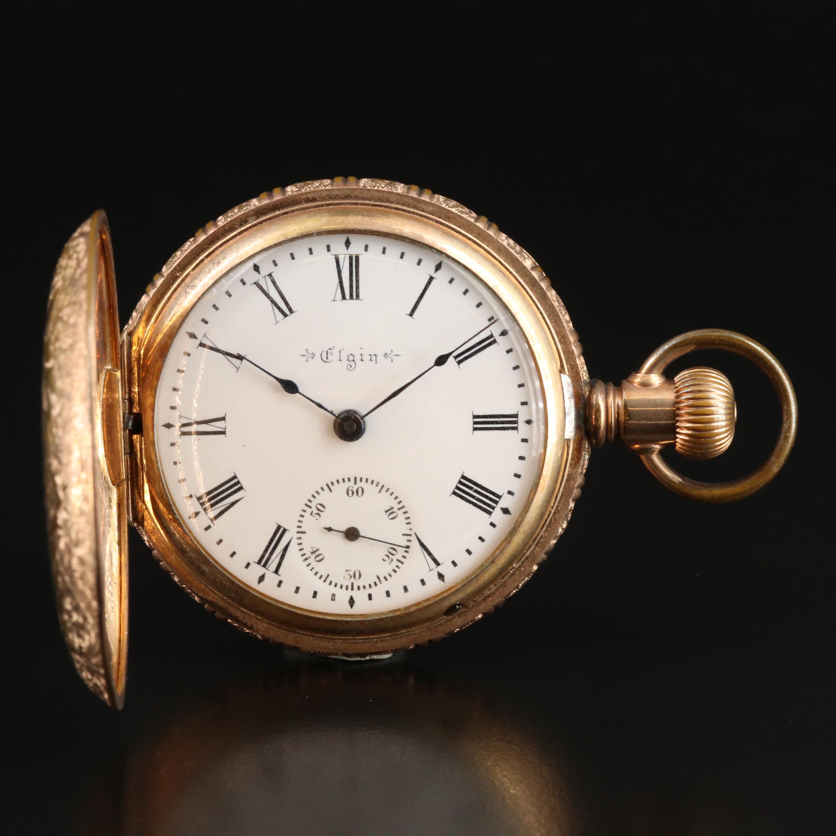 1900 Elgin Gold-Filled Hunting Case Pocket Watch