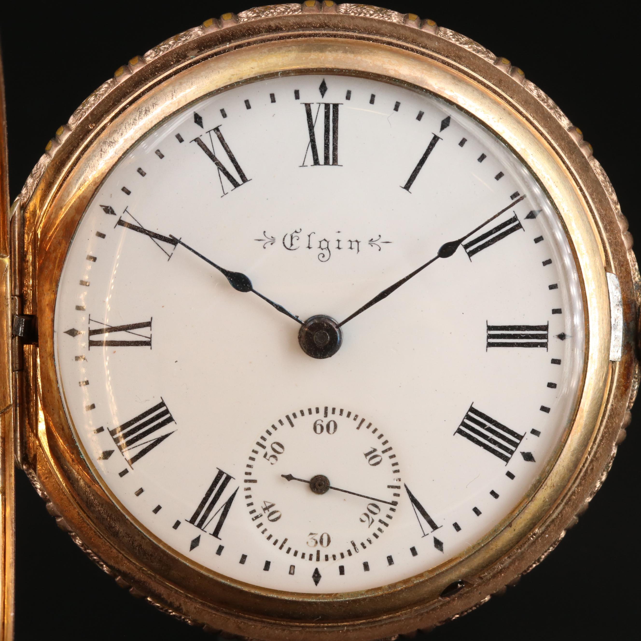 1900 Elgin Gold-Filled Hunting Case Pocket Watch