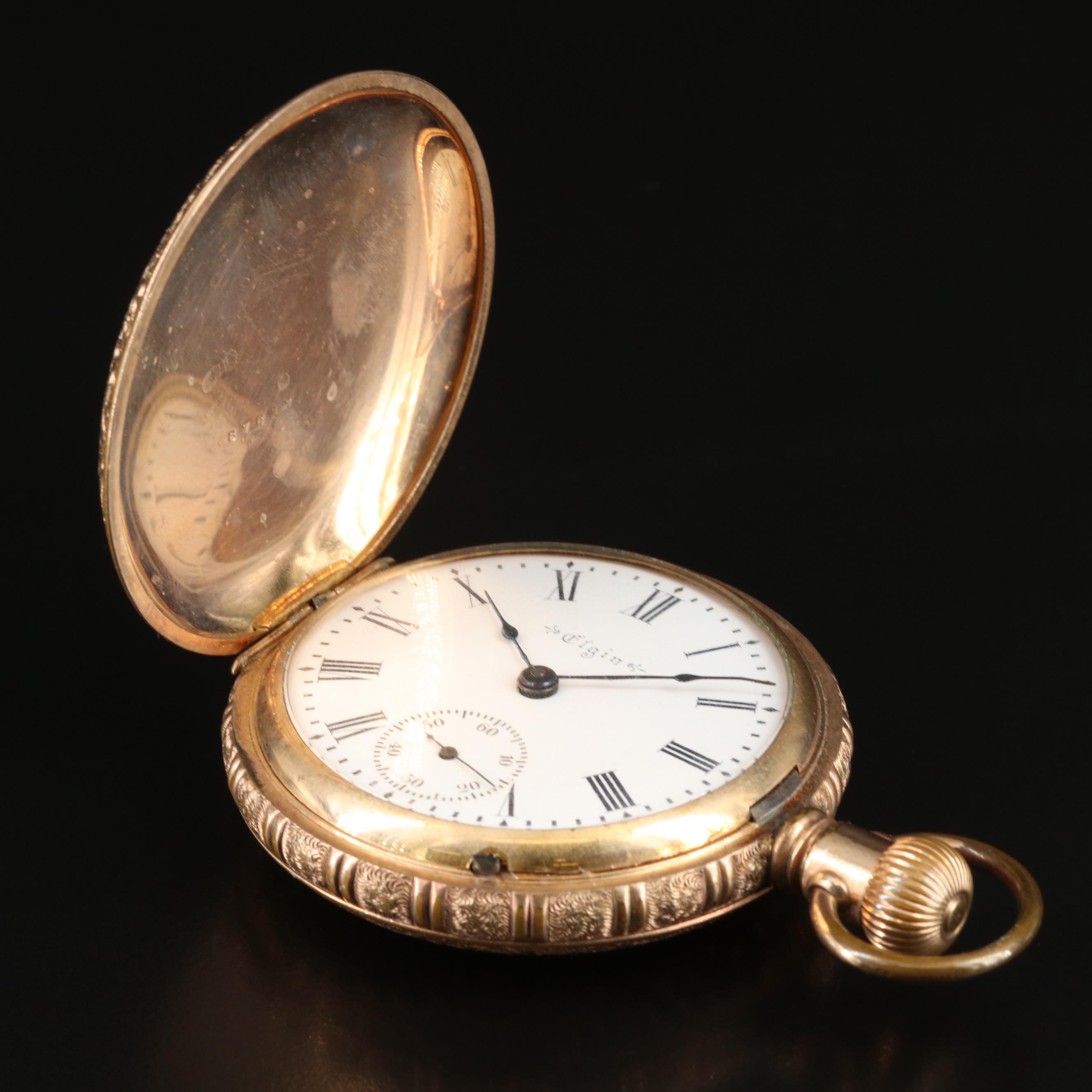 1900 Elgin Gold-Filled Hunting Case Pocket Watch