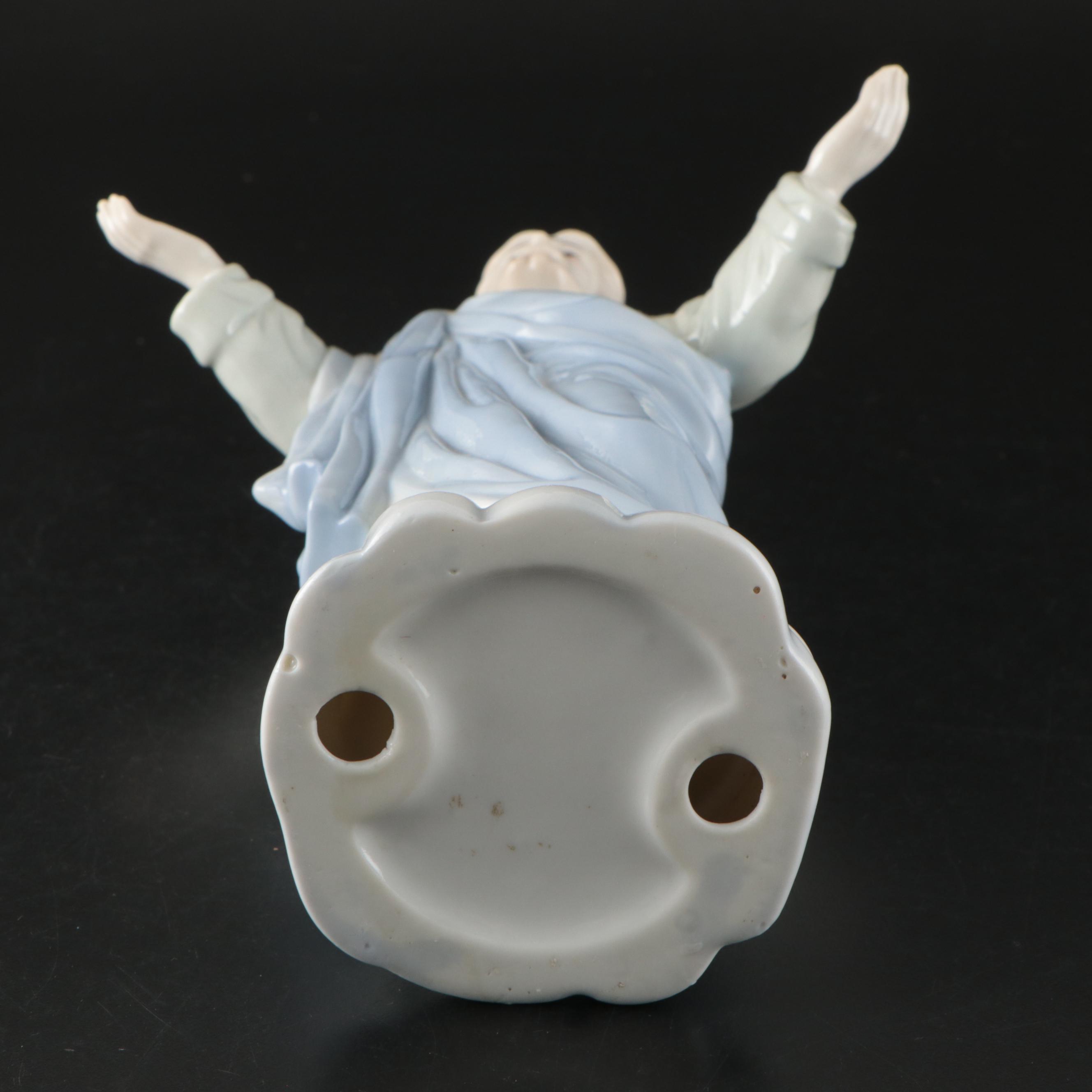 Glazed Porcelain Jesus Figurine, Vintage