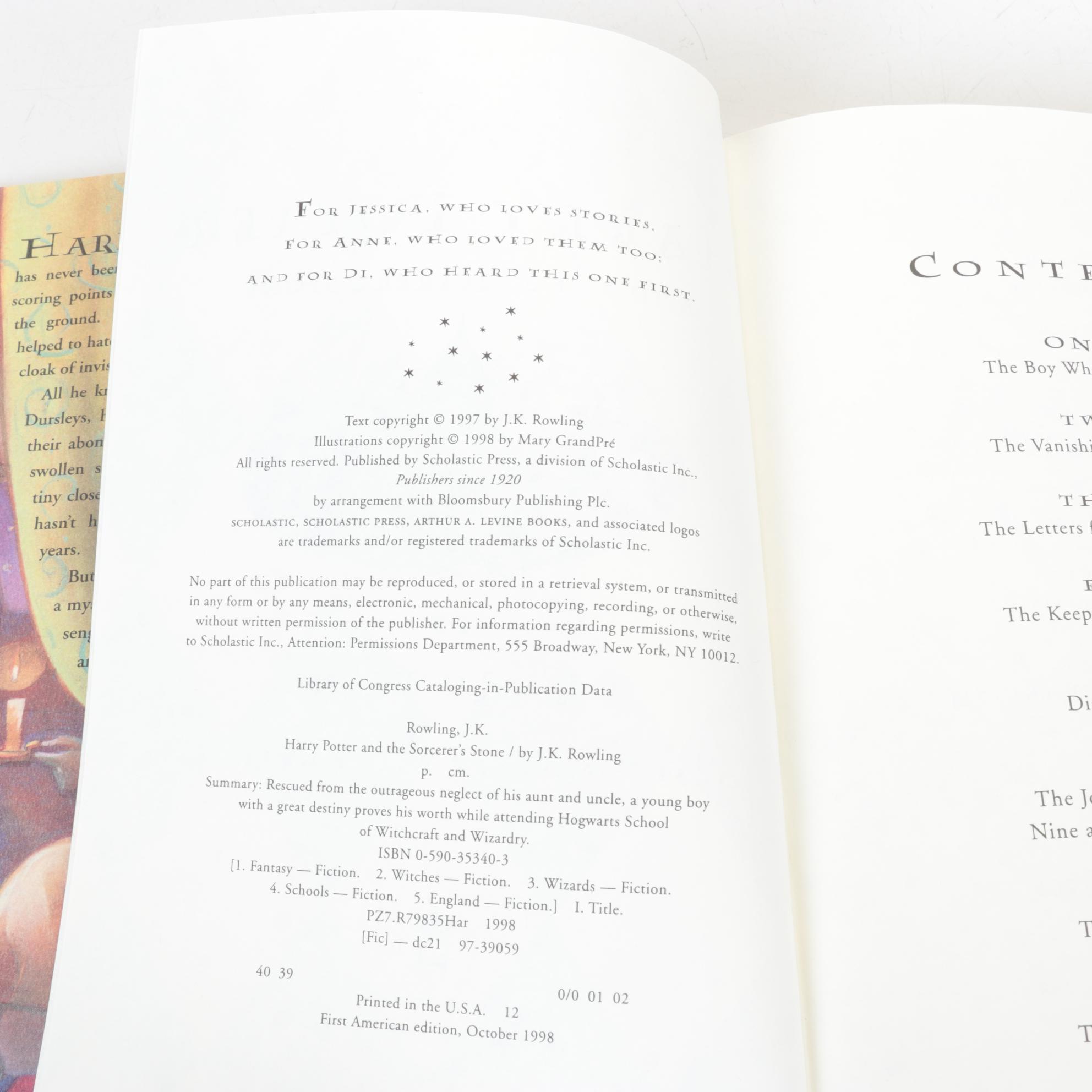 First American Edition "Harry Potter" Complete Series by J. K. Rowling