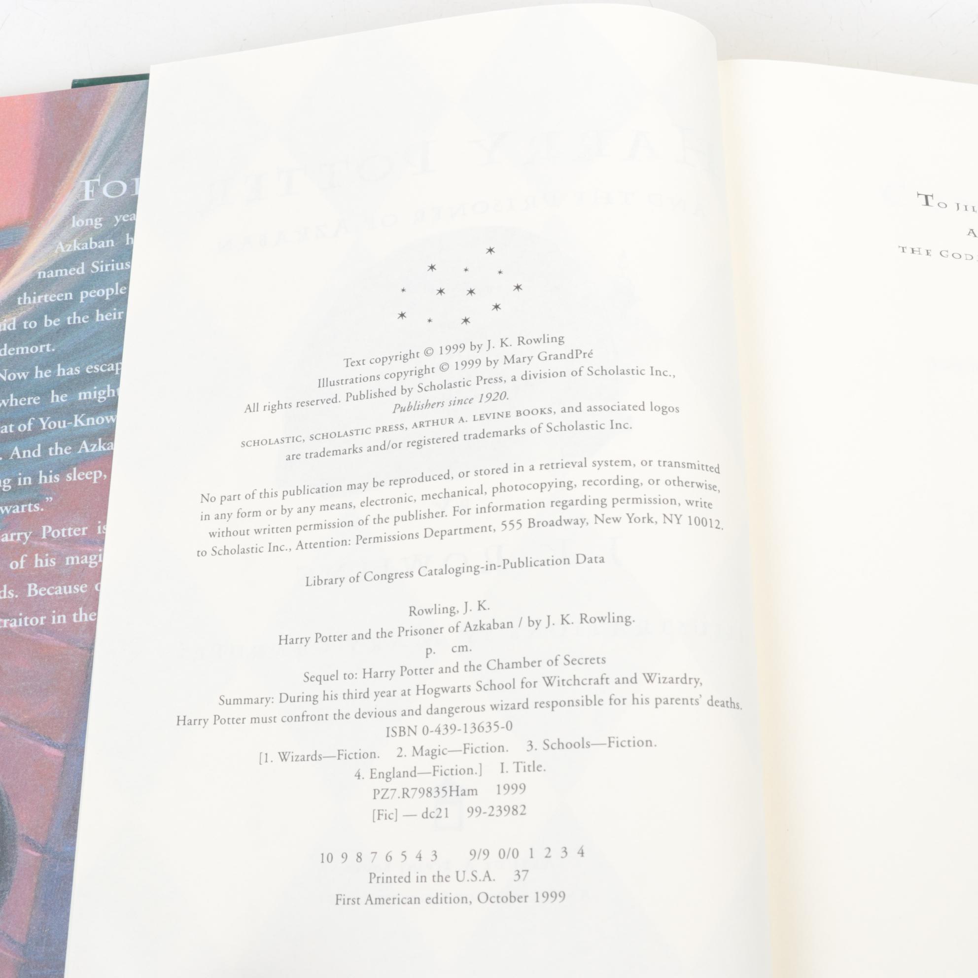 First American Edition "Harry Potter" Complete Series by J. K. Rowling