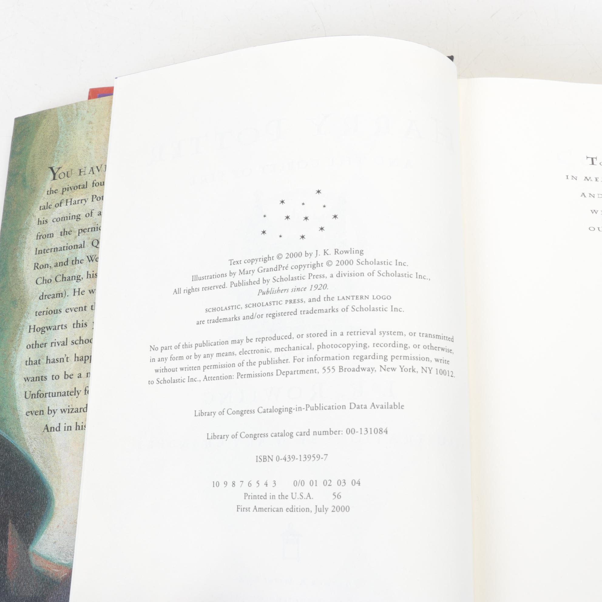 First American Edition "Harry Potter" Complete Series by J. K. Rowling