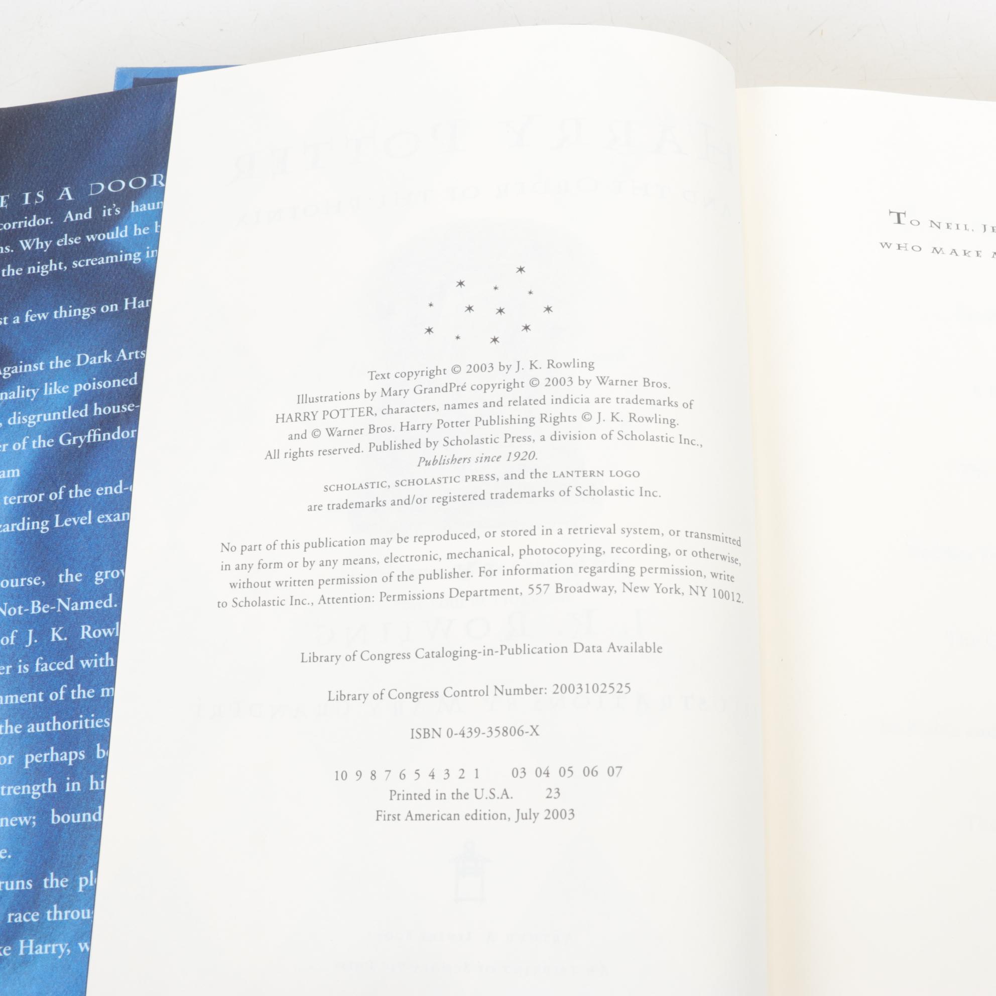 First American Edition "Harry Potter" Complete Series by J. K. Rowling