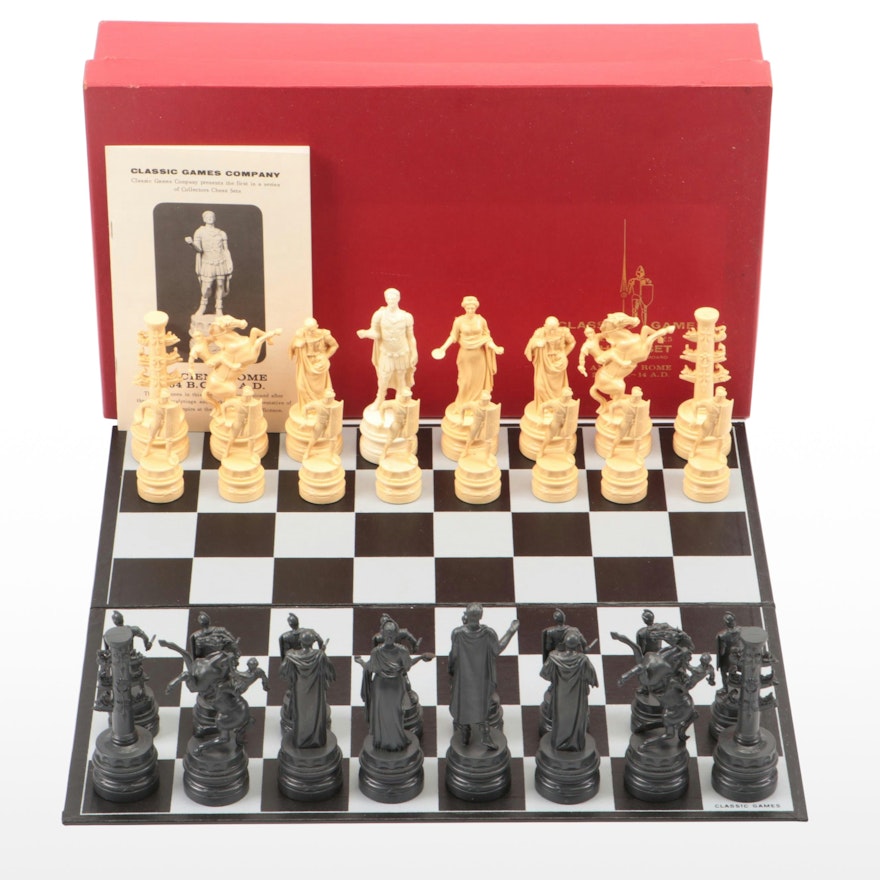 Classic Games Ancient Rome Chess Set, Mid-20th Century