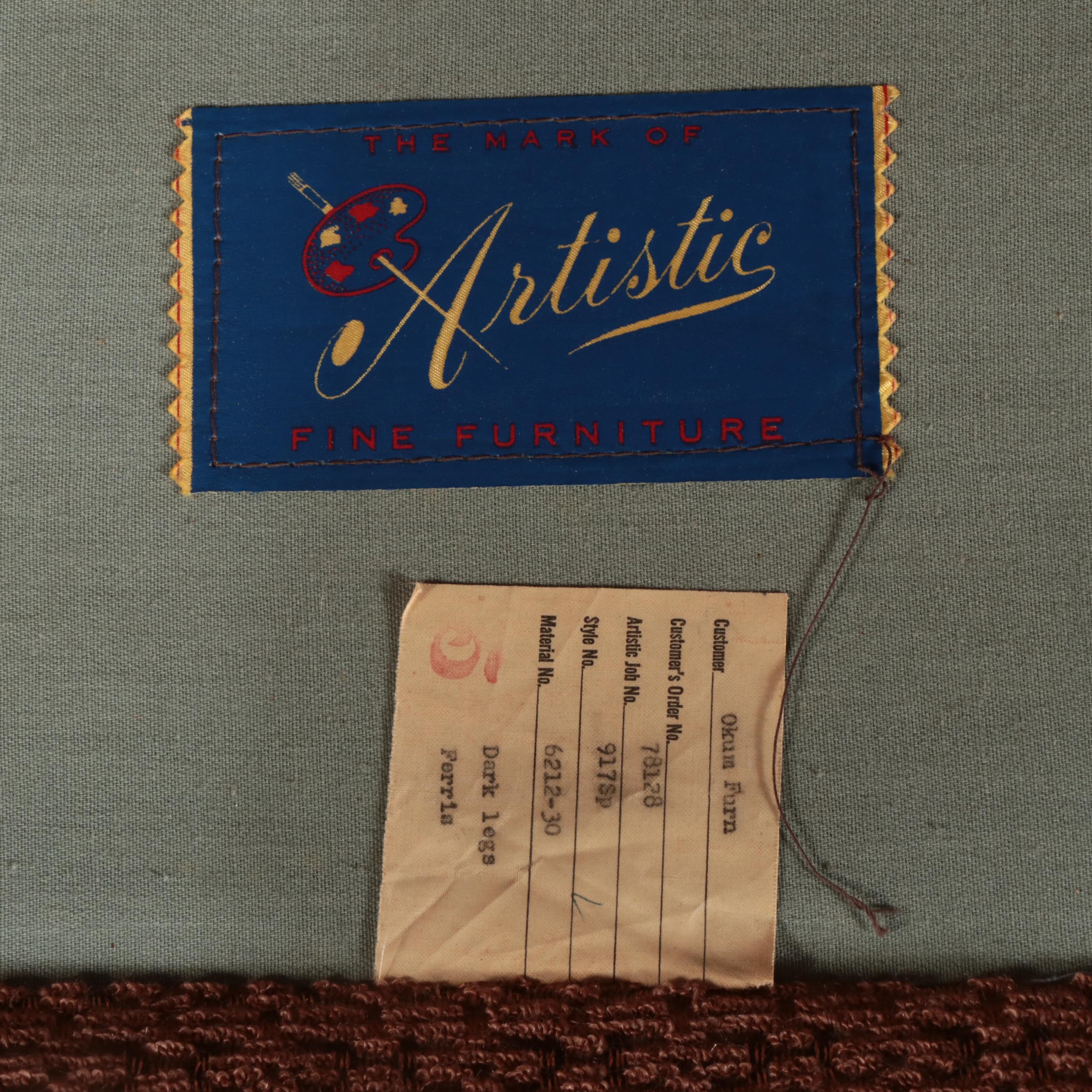 Artistic Mid Century Modern Style Upholstered Modular Sofa, Mid to Late 20th C.