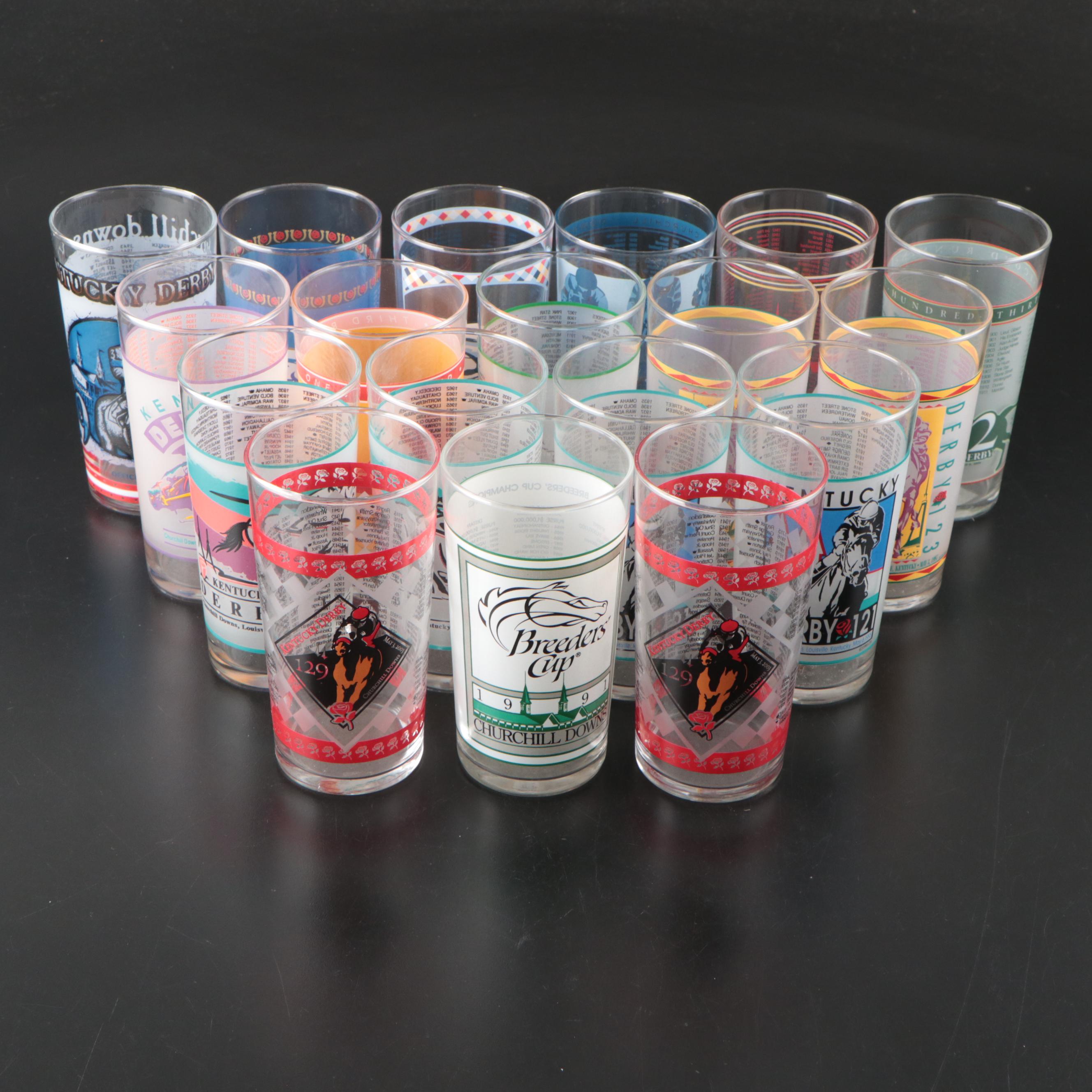 133rd and Other Kentucky Derby, Breeders Cup Glasses, Late 20thEarly 21st C. EBTH