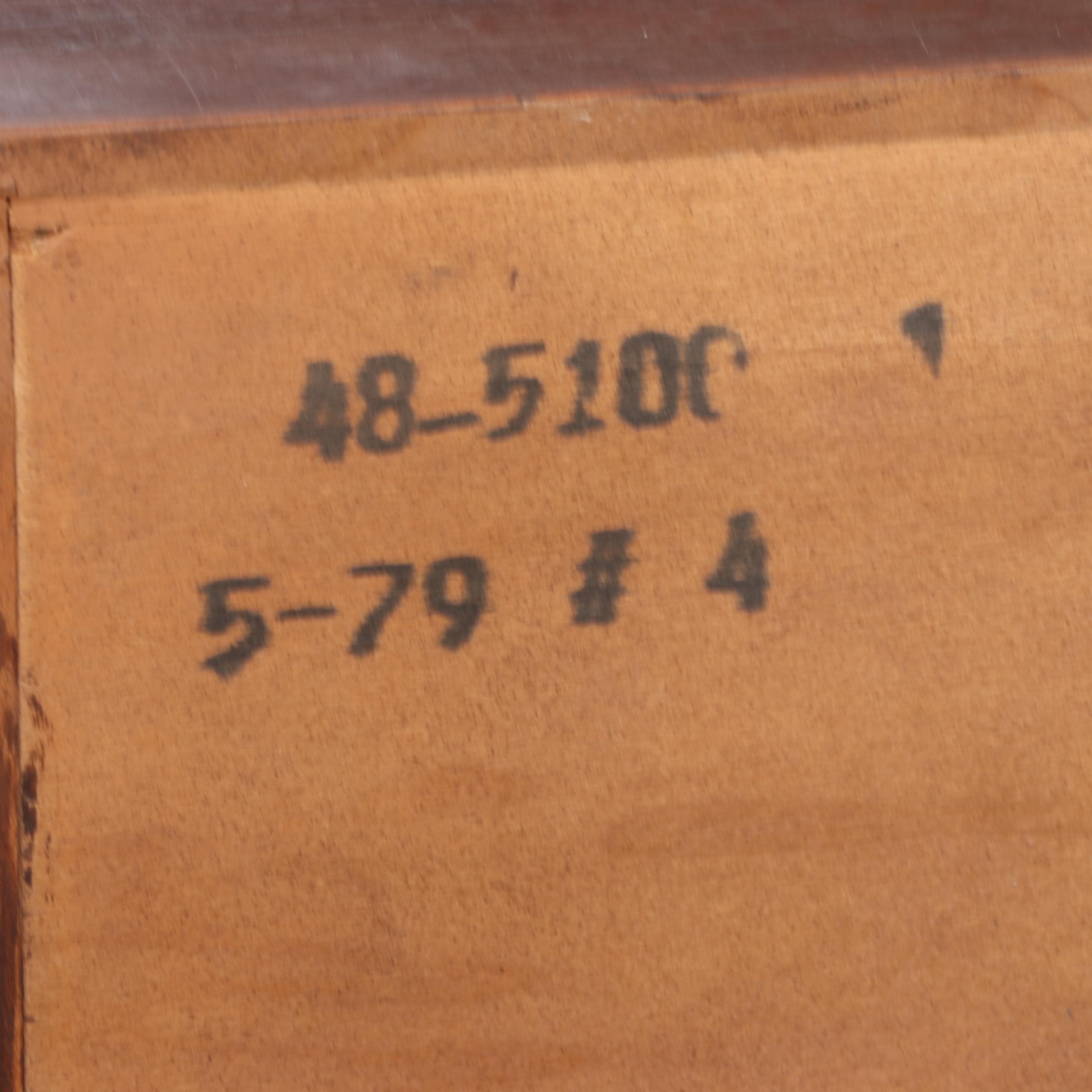 Three-Piece Henredon Campaign Style Brass-Mounted Walnut Bedroom Set