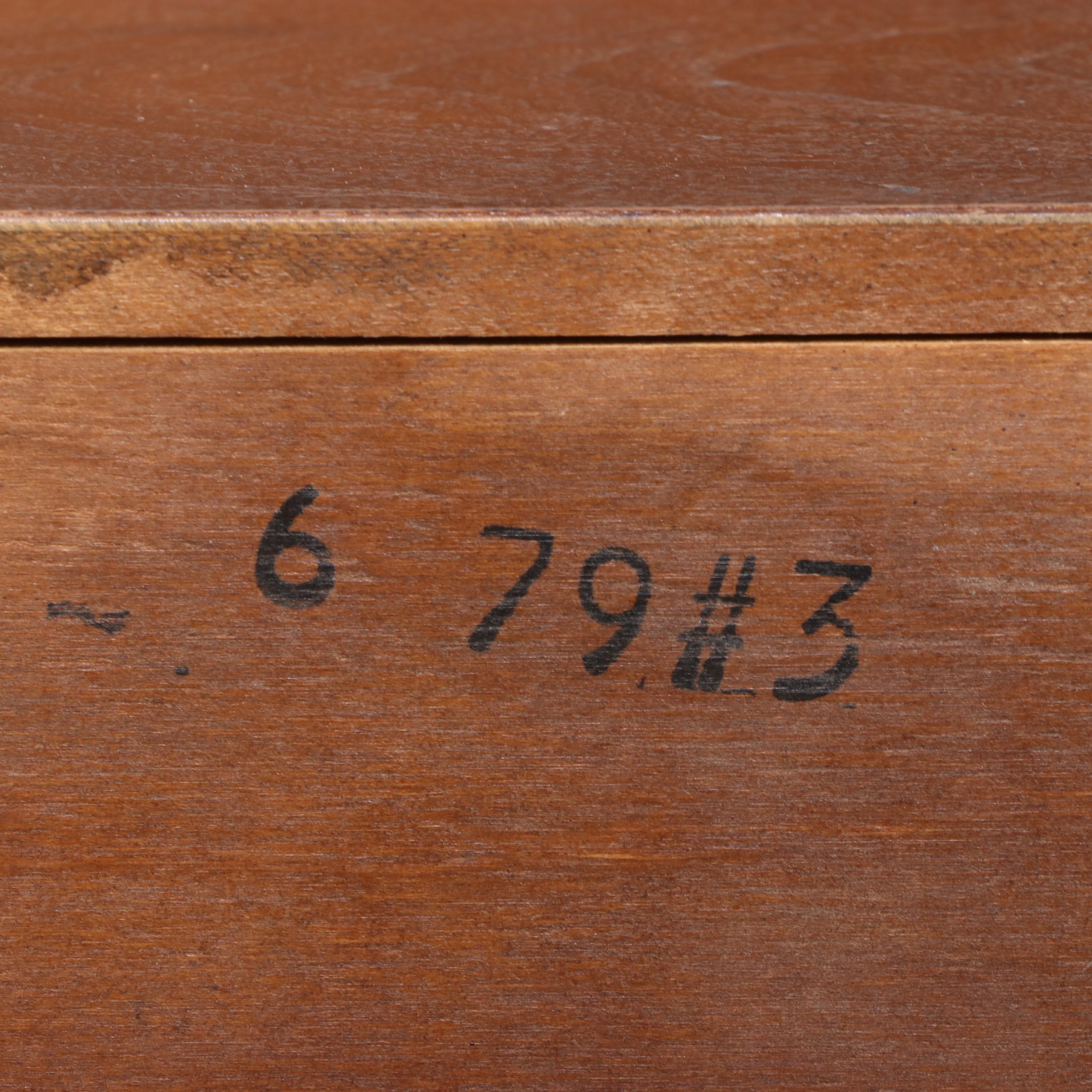 Three-Piece Henredon Campaign Style Brass-Mounted Walnut Bedroom Set