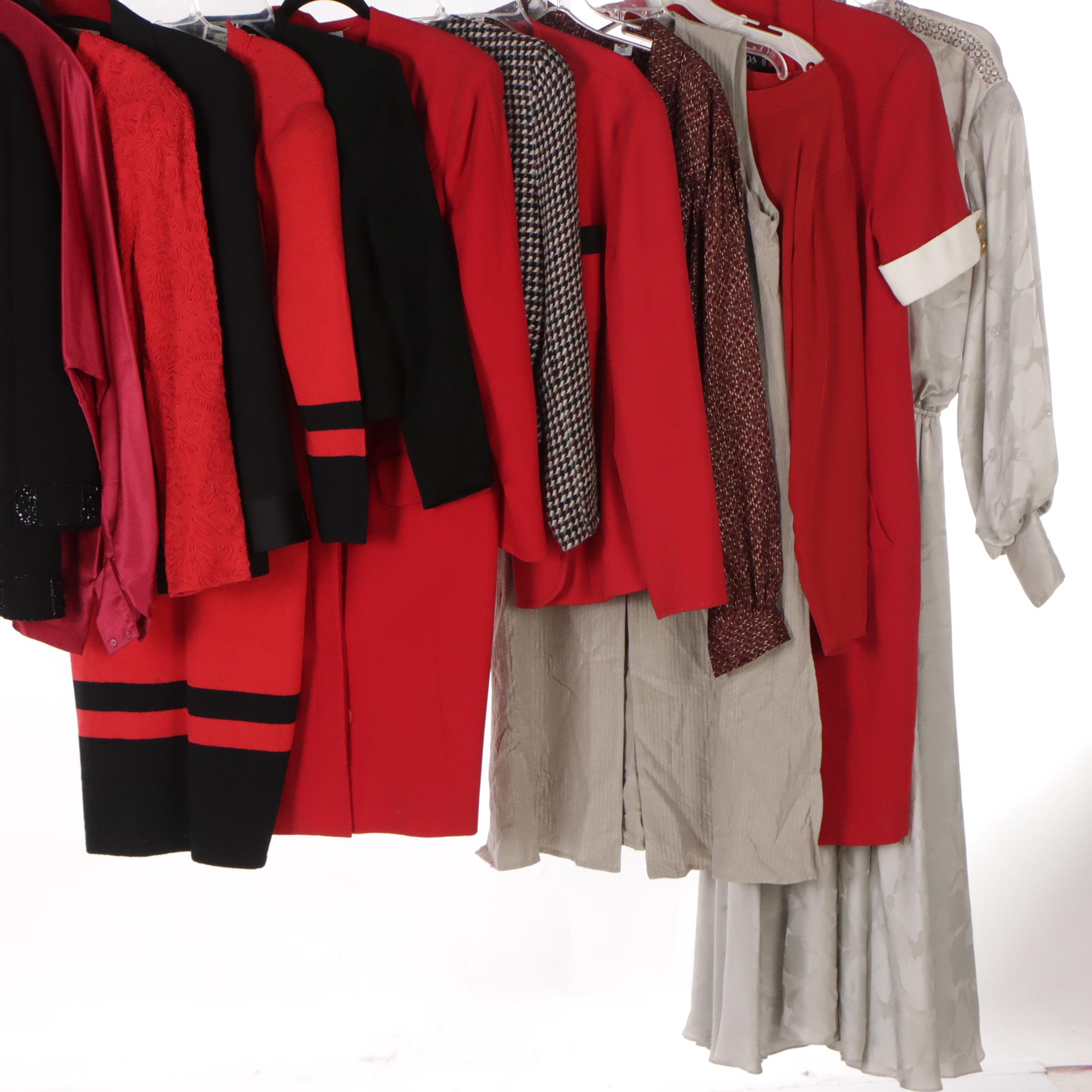 Crimson Couture Capsule Wardrobe Featuring Christian Dior and Escada