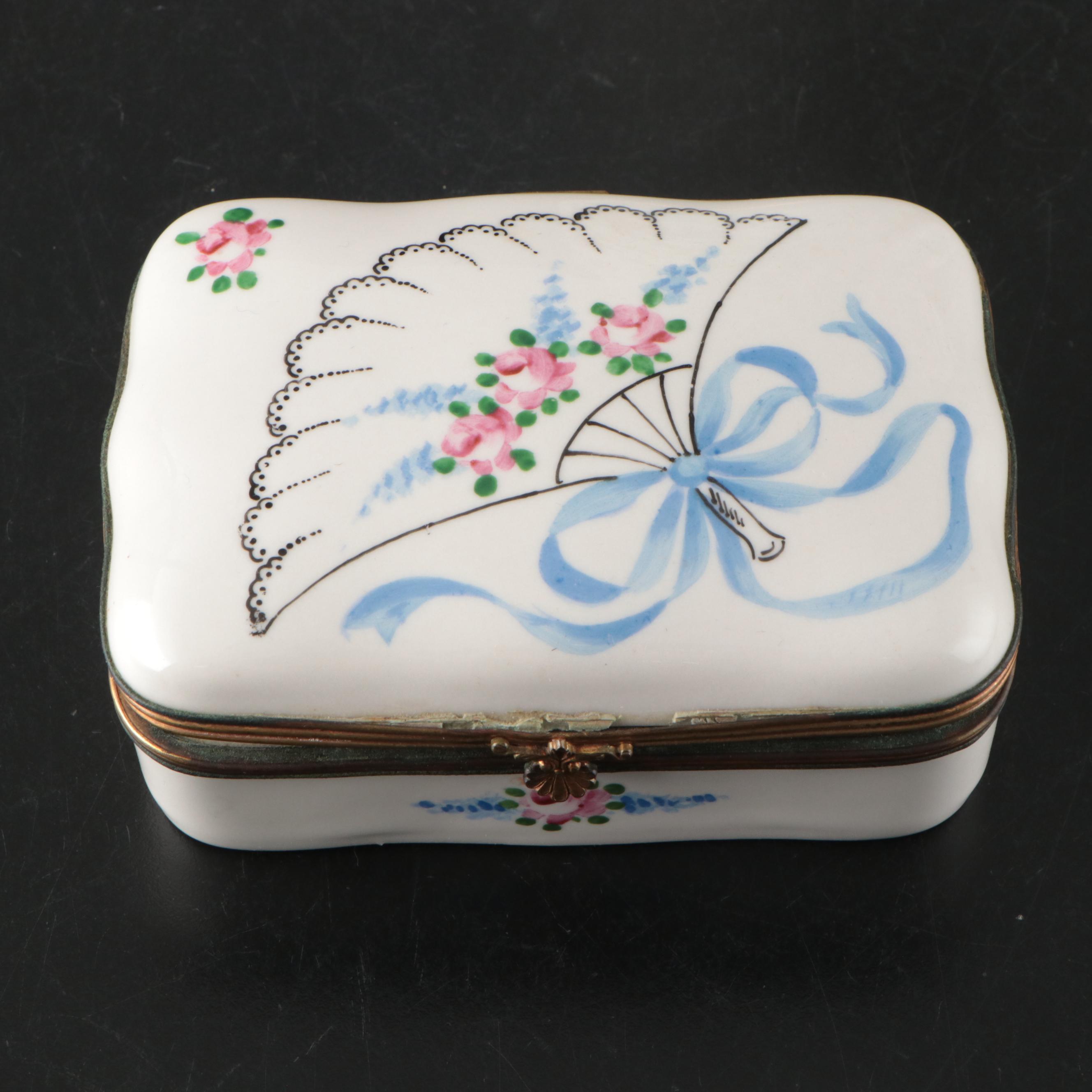 Japanese and Other Porcelain Vases with Porcelain Lidded Box